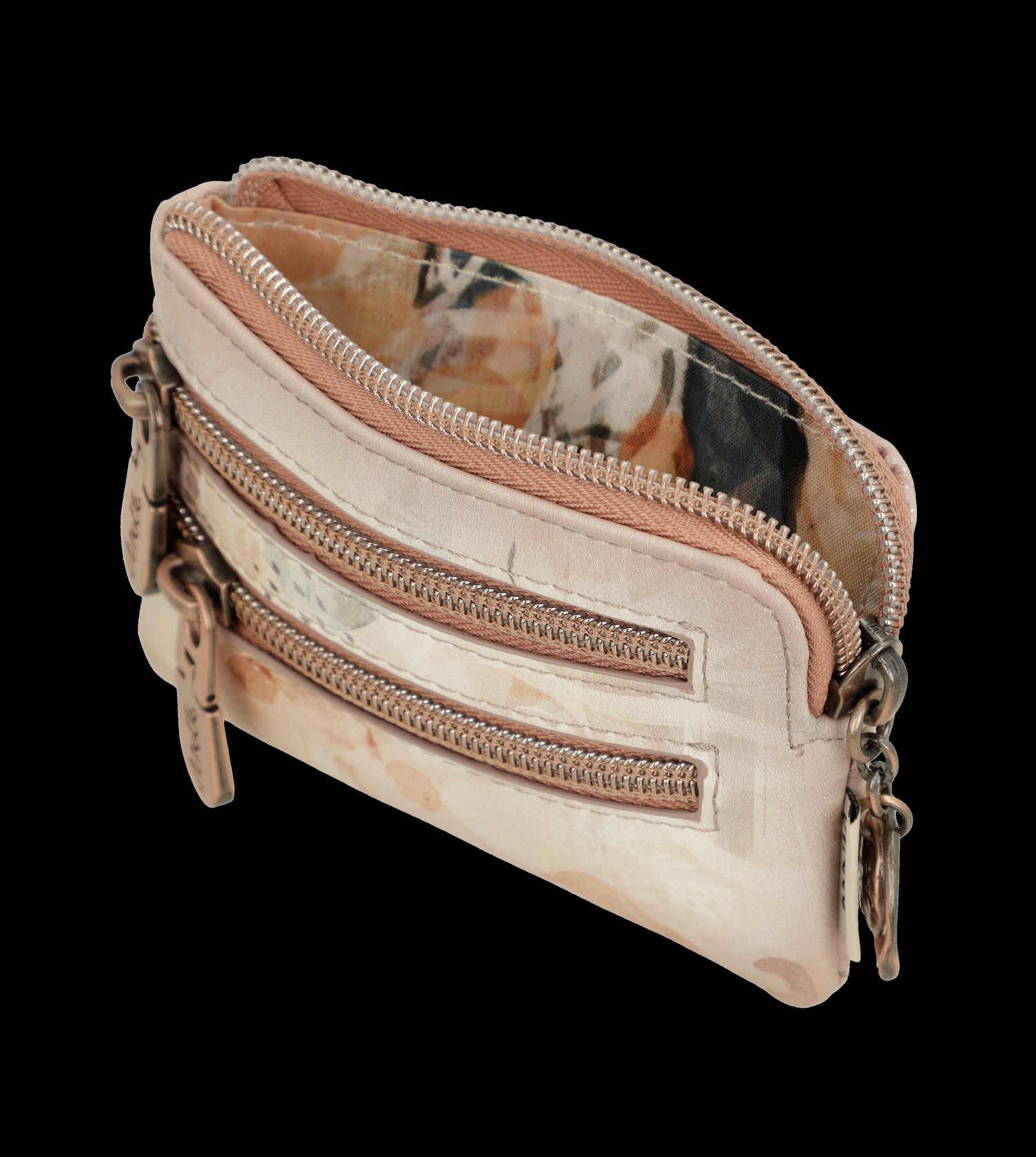 Portamonete Anekke compatto con chiusura zip e design romantico