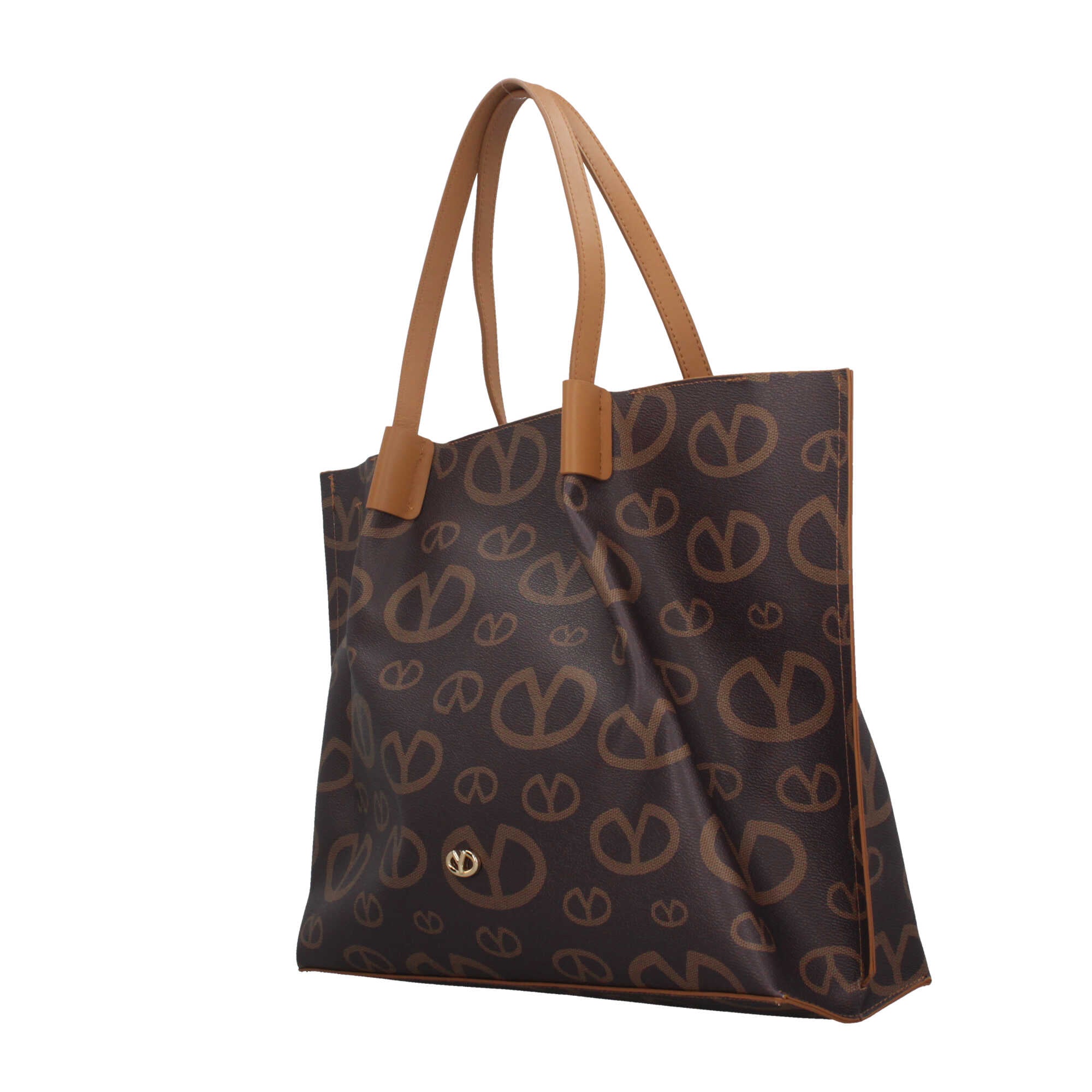 Borsa shopping con loghi Y Not Marrone TU | Giò Fashion