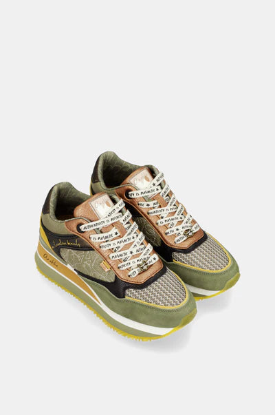 Sneakers donna Anekke con suola platform e inserti decorativi VERDE 41 | Giò Fashion