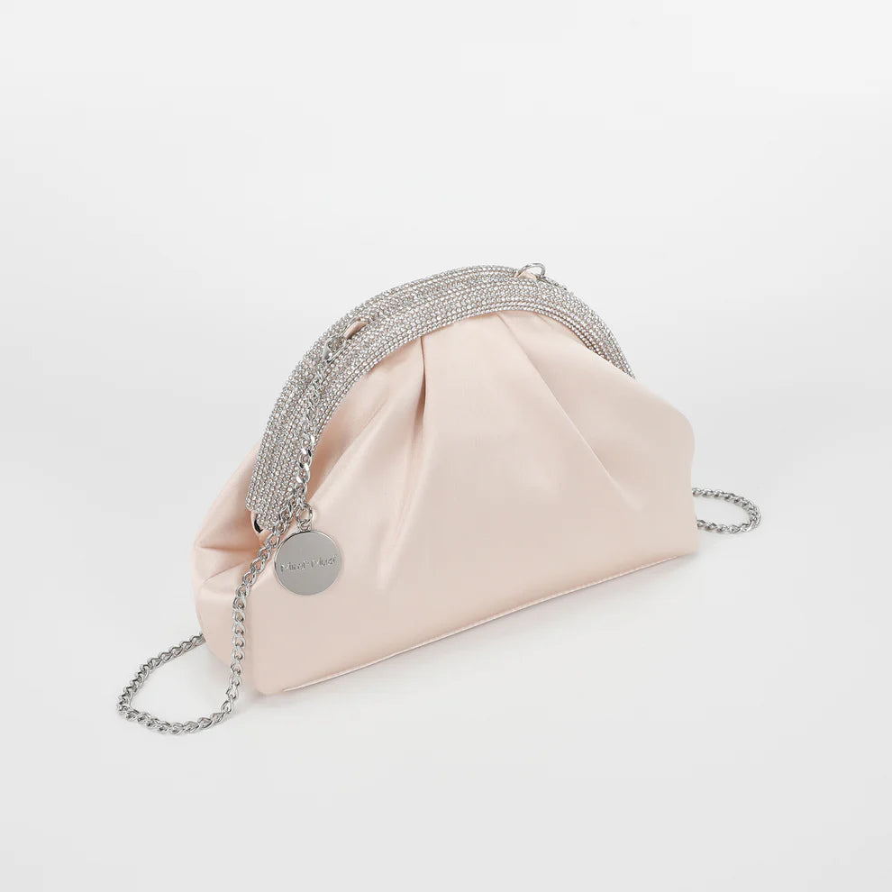 Borsa elegante donna Mimi Mua con strass e tracolla a catena