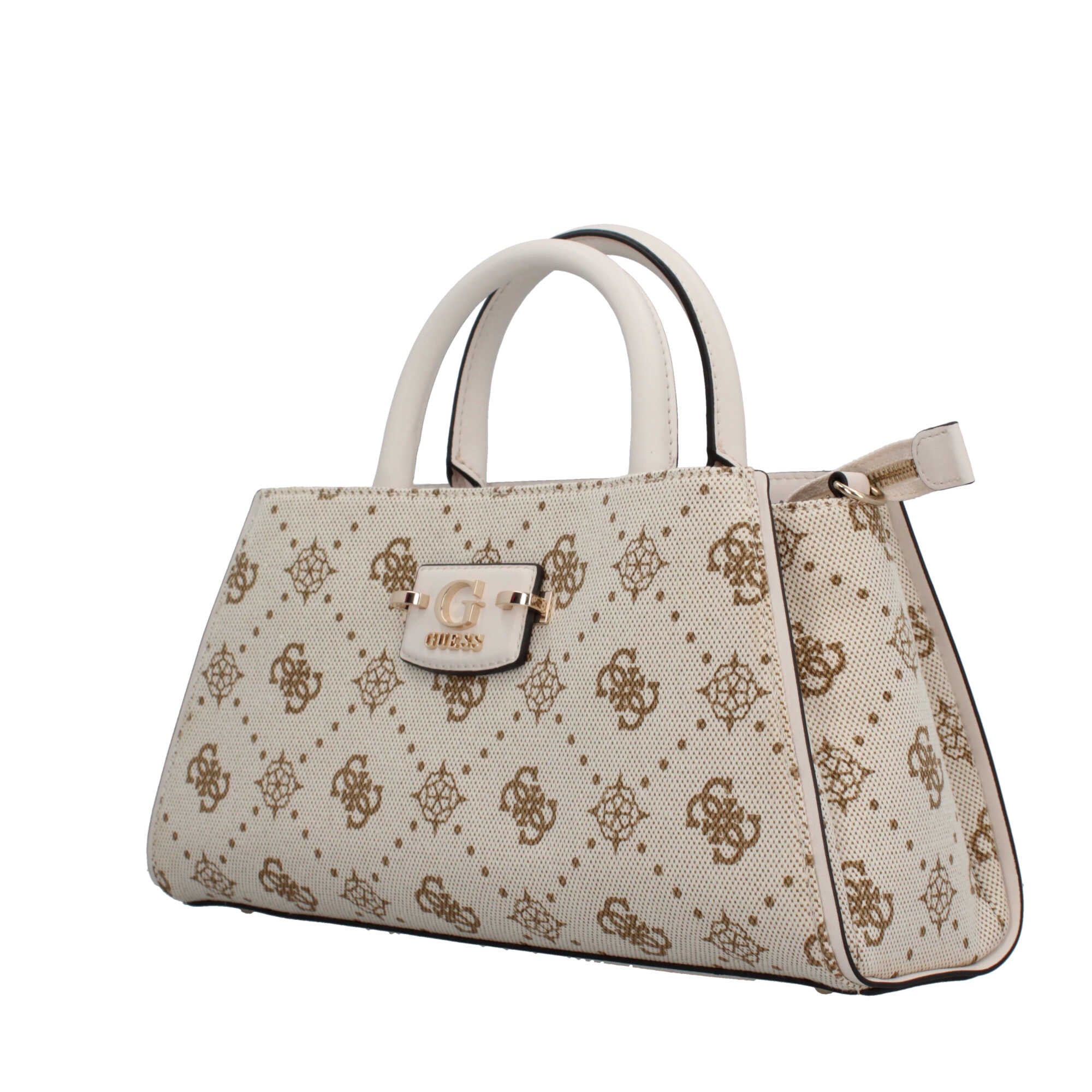 Borsa a mano logata con tracolla removibile Guess Beige TU | Giò Fashion