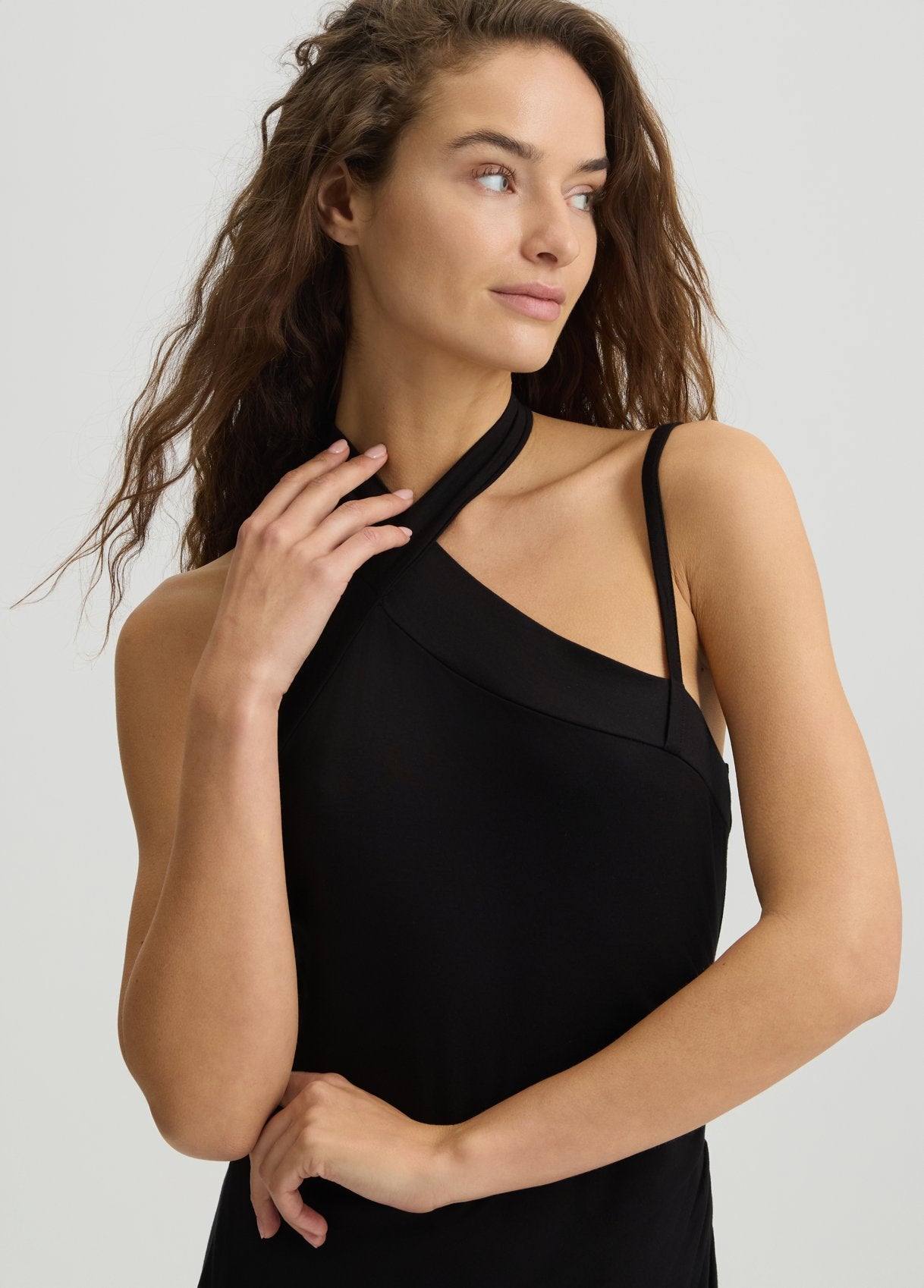 Liu Jo Abito Midi in Jersey con Drappeggio