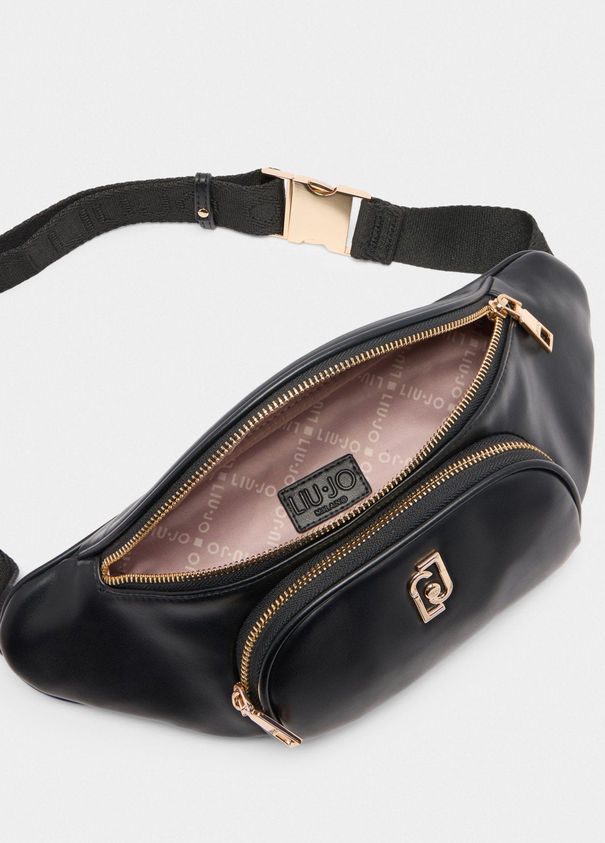 Marsupio Liu Jo pratico con doppia zip e logo frontale Nero TU | Giò Fashion