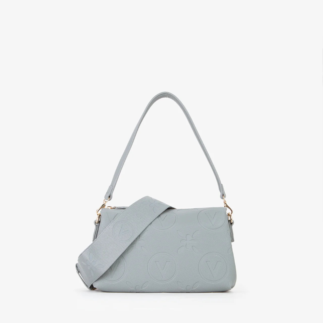 Valentino borsa a spalla Samba piccola con doppio manico Grigio TU | Giò Fashion