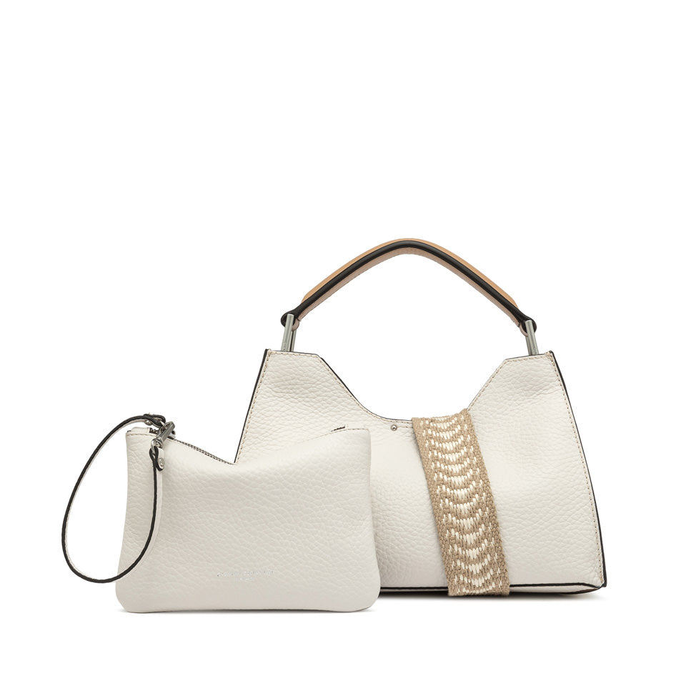 Borsa a mano Gianni Chiarini in pelle con dettaglio intrecciato