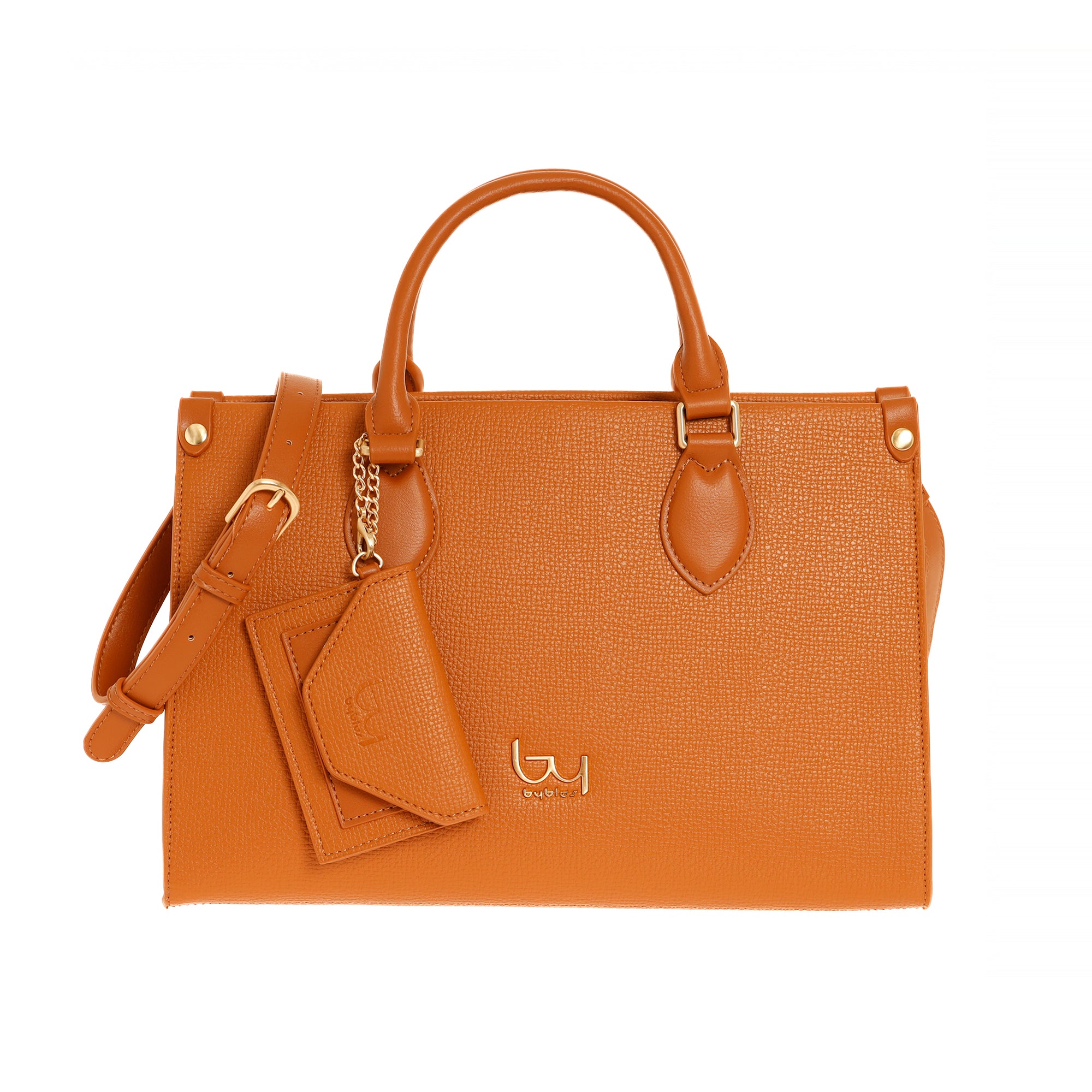 Borsa a mano Byblos donna compatta con tracolla regolabile e accessorio coordinato TAN TU | Giò Fashion