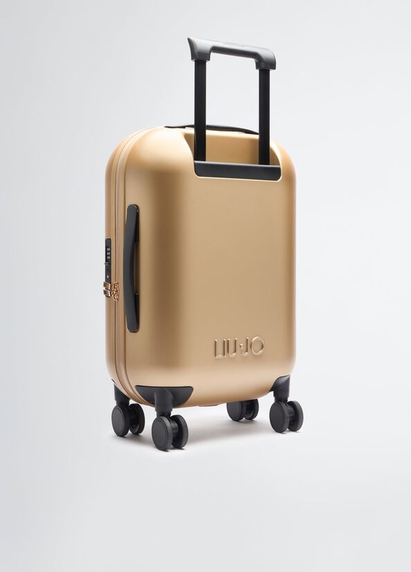 Trolley rigido Liu Jo in policarbonato con logo in rilievo