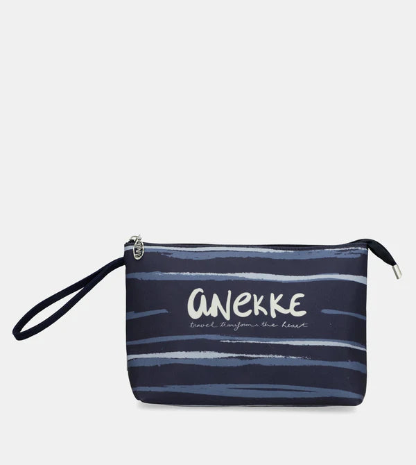 Anekke borsa da toilette con cinturino da polso e scomparti interni Blu TU | Giò Fashion