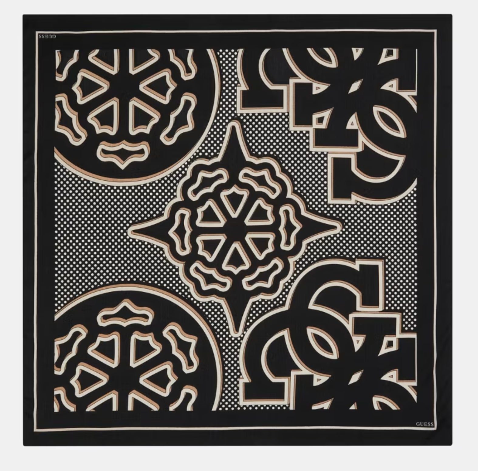 Foulard in raso Guess con stampa grafica