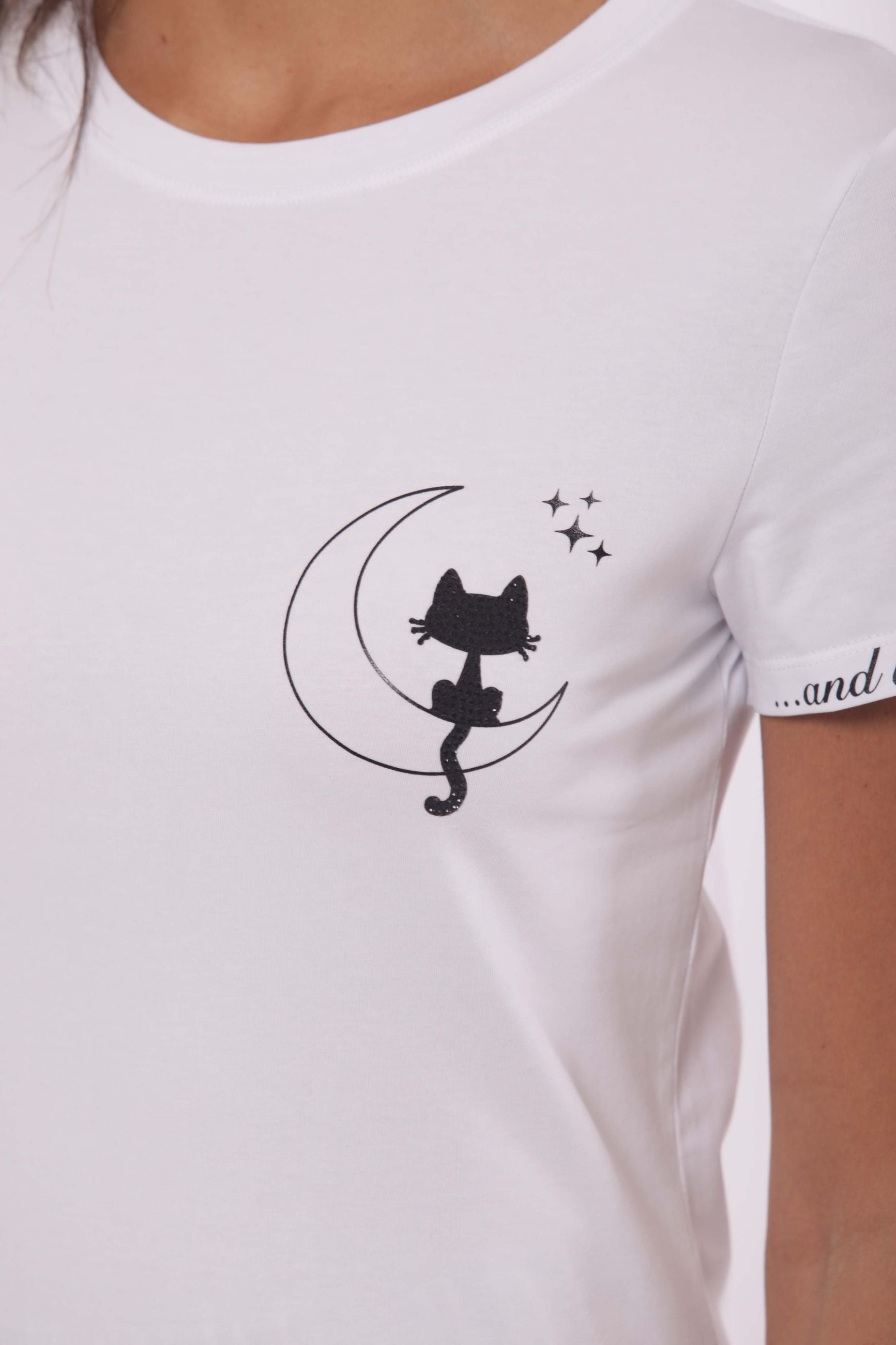 Minimua T-shirt To the Moon and Back con Stampa Lunare