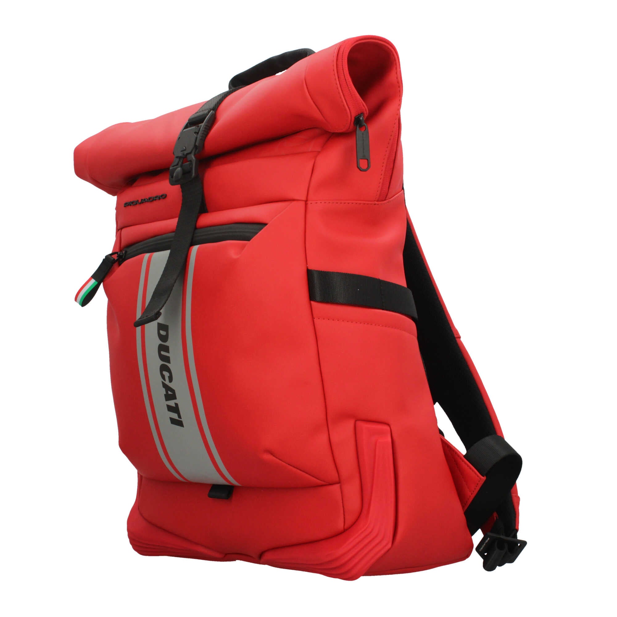 Zaino roll-top Piquadro Ducati in tessuto gommato impermeabile
