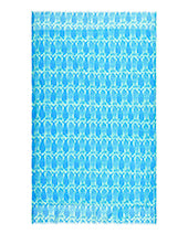 Ble Resort Collection Asciugamano Blu Double Face con Pesci