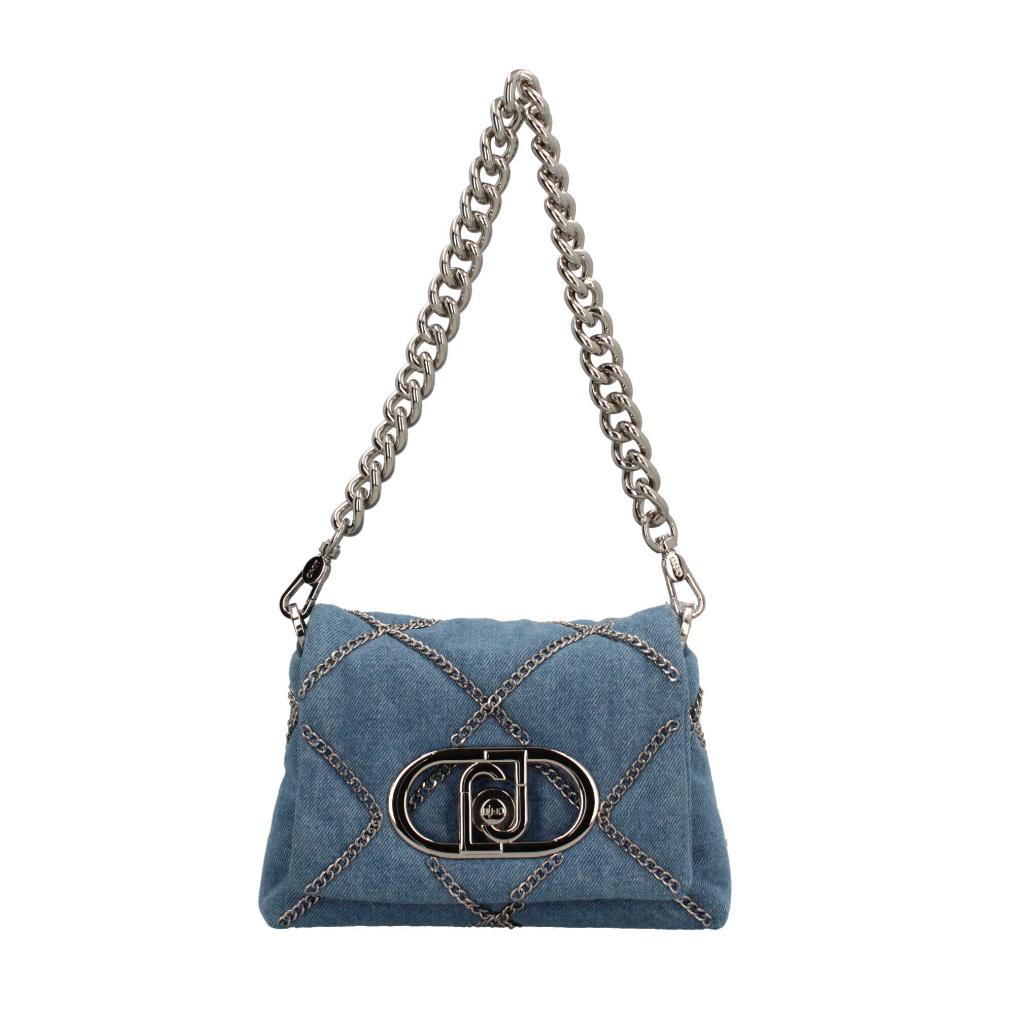 Borsa a Spalla Donna Liu Jo in Denim con Dettagli Matelassé Blu TU | Giò Fashion