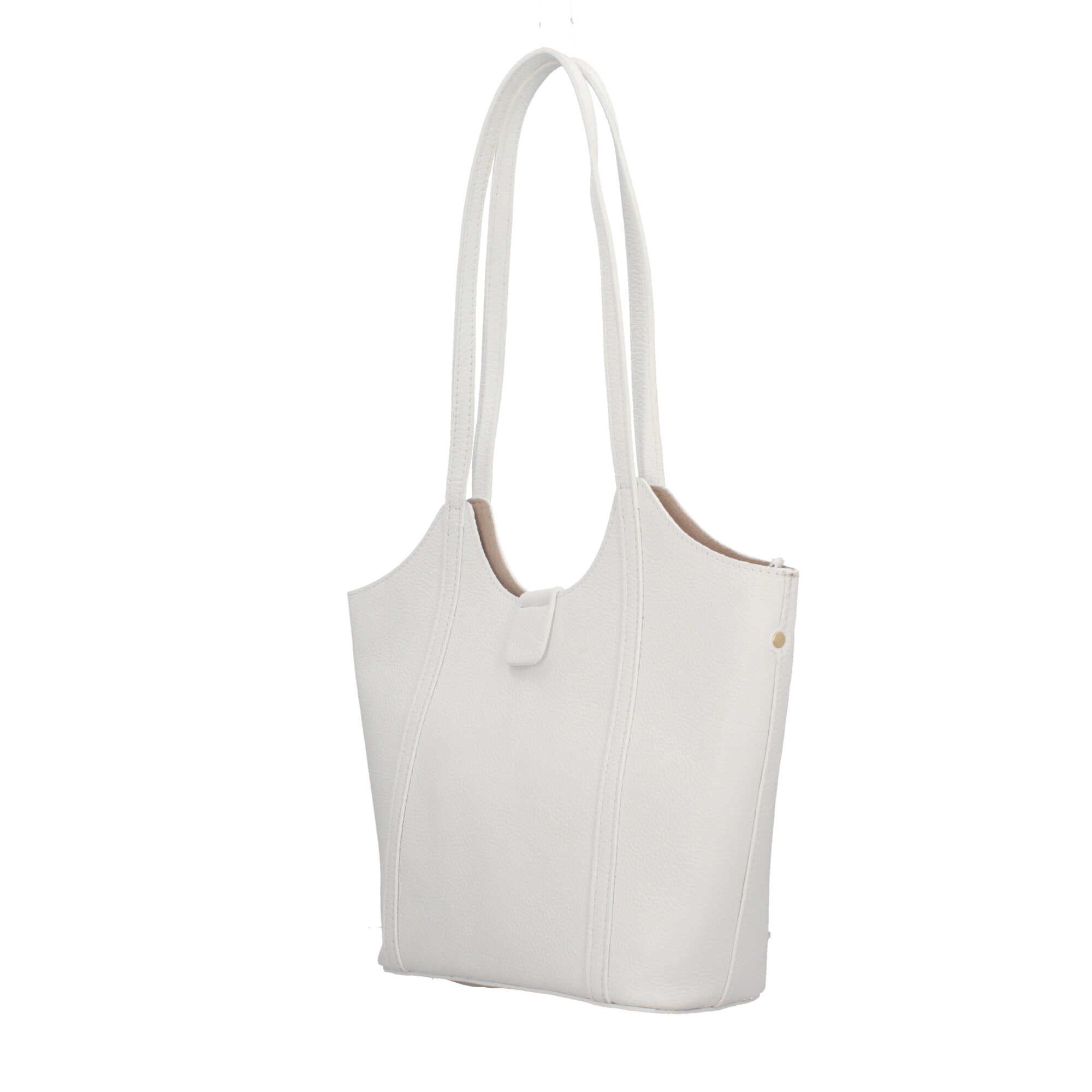 Borsa Made in Italy a spalla in vera pelle con linea affusolata