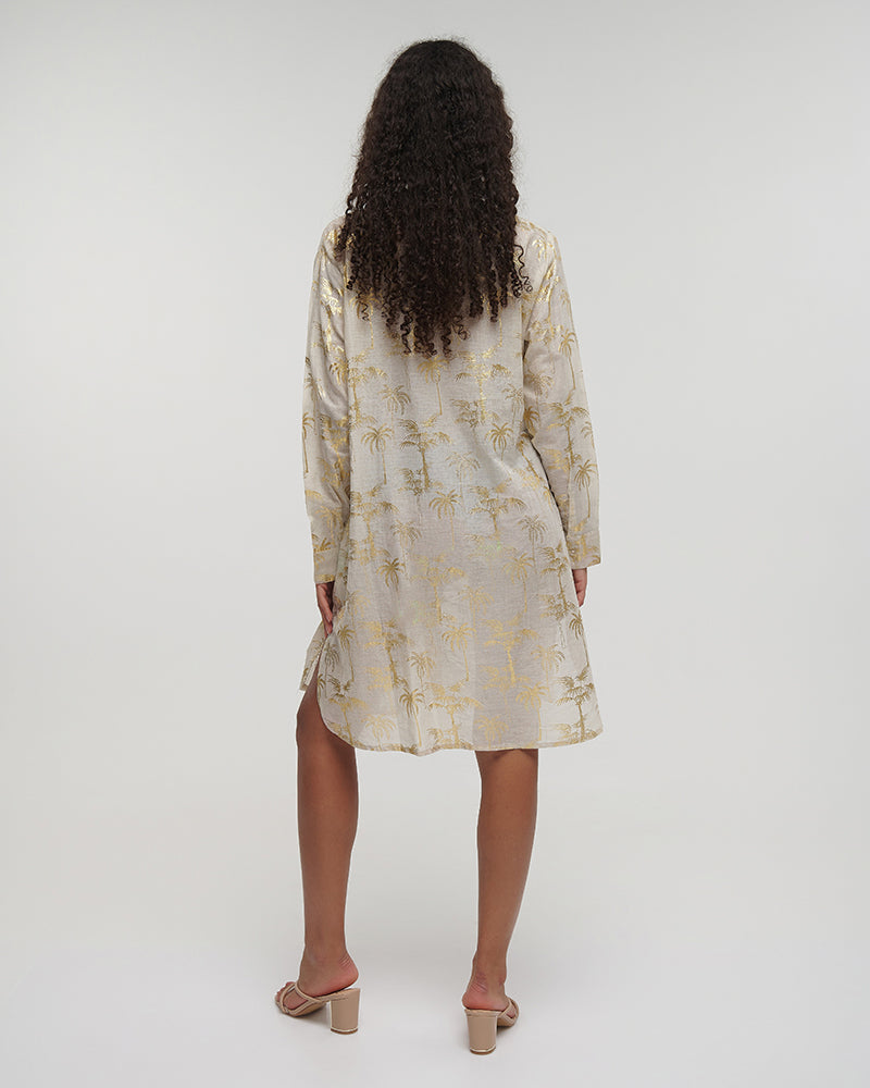Ble Resort Collection Kaftan-Camicia con Palme