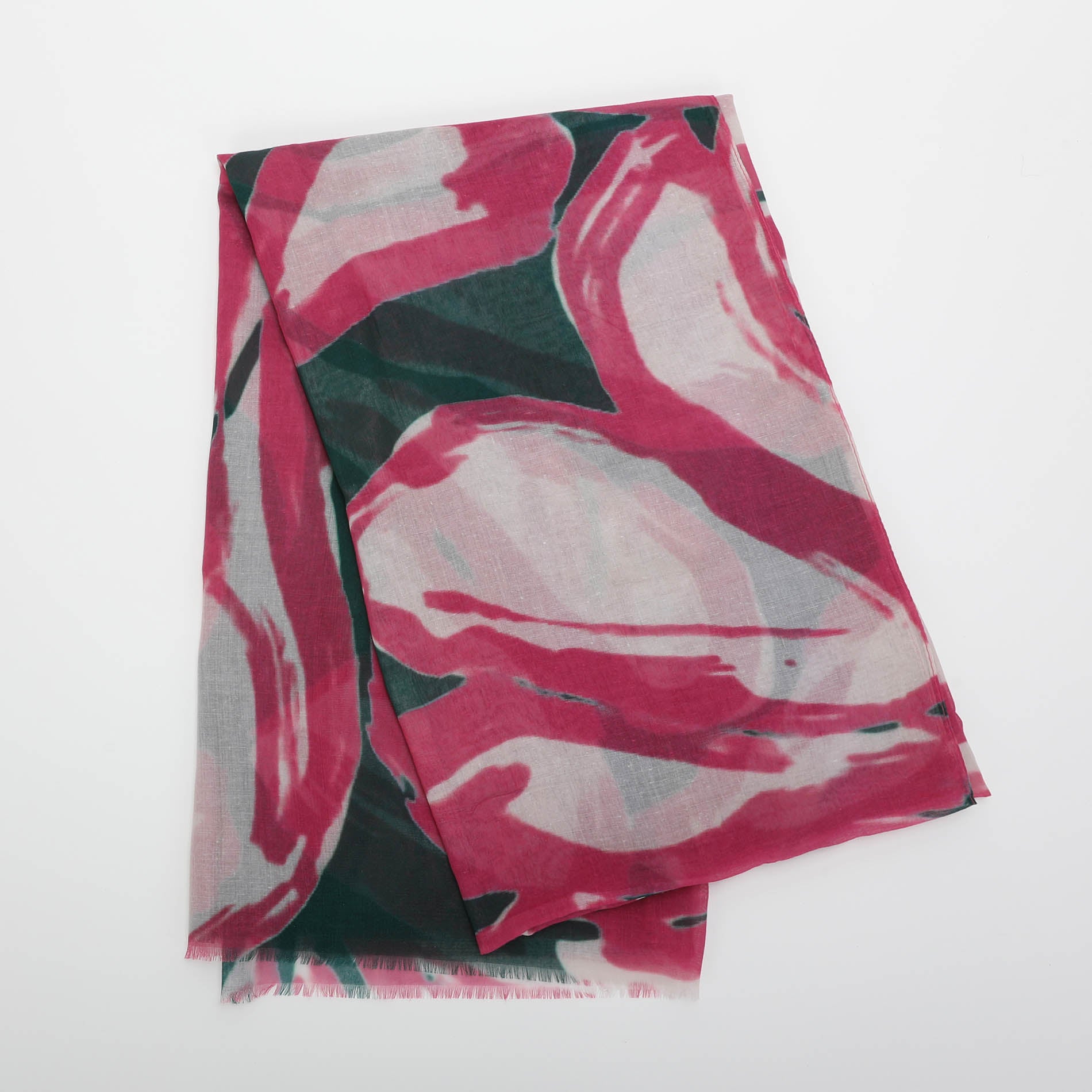Foulard Mimi Mua con fantasia astratta floreale Rosa TU | Giò Fashion