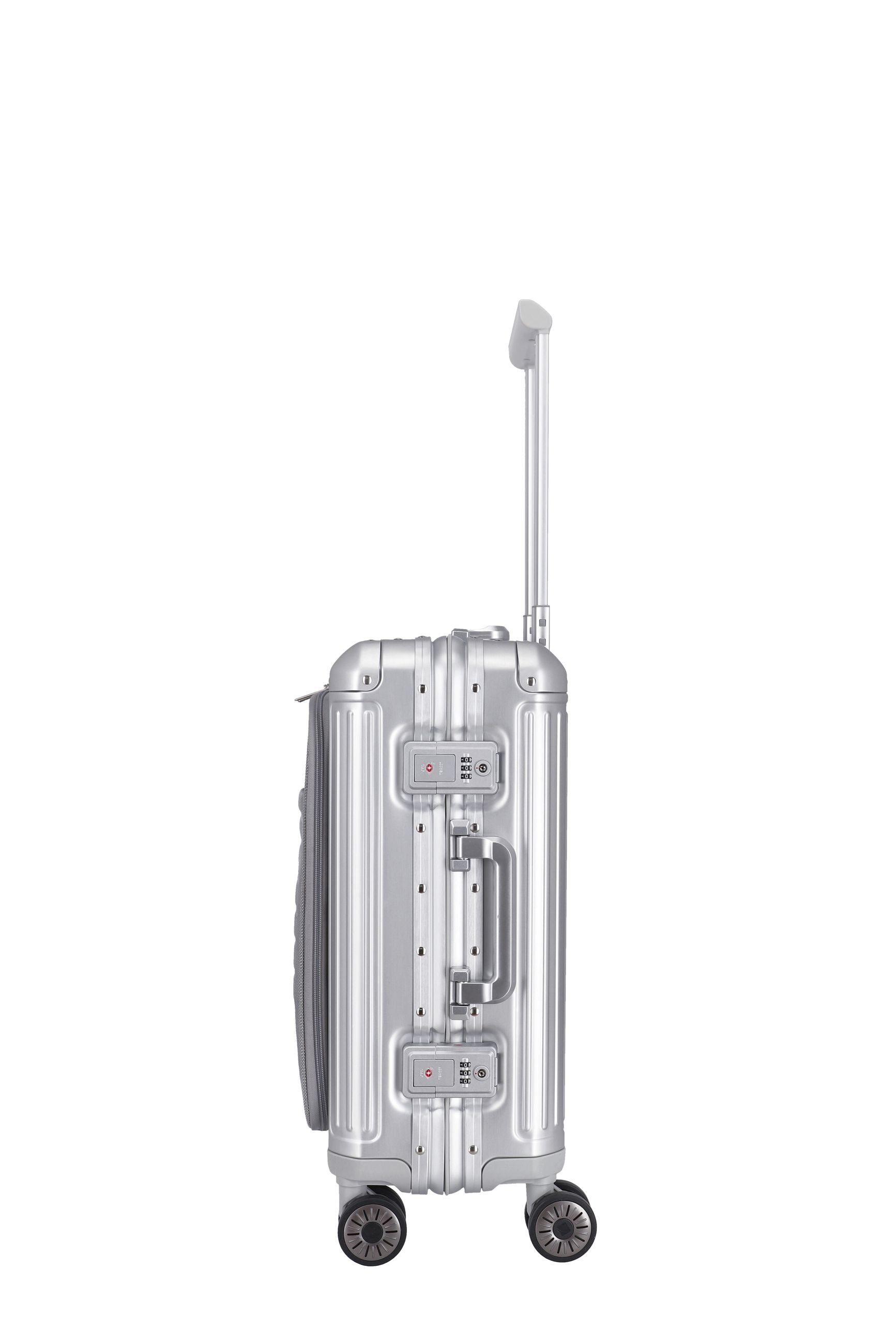 Valigia bagaglio a mano Travelite Next S+ in alluminio con TSA e tasca laptop