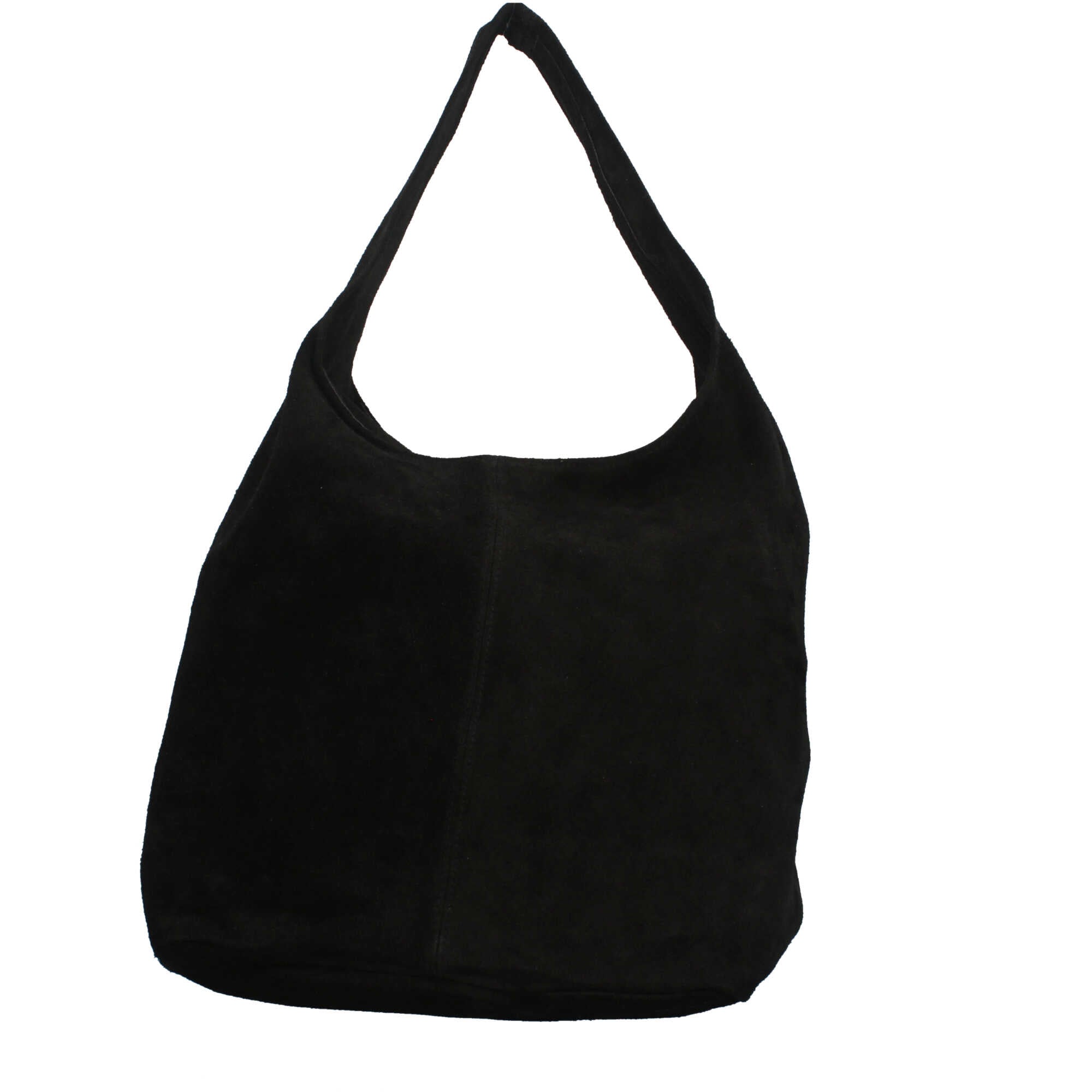 Borsa a spalla in camoscio Made in Italy dal design contemporaneo