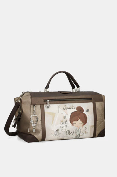 Borsa viaggio donna Anekke con manici e tracolla regolabile Marrone TU | Giò Fashion