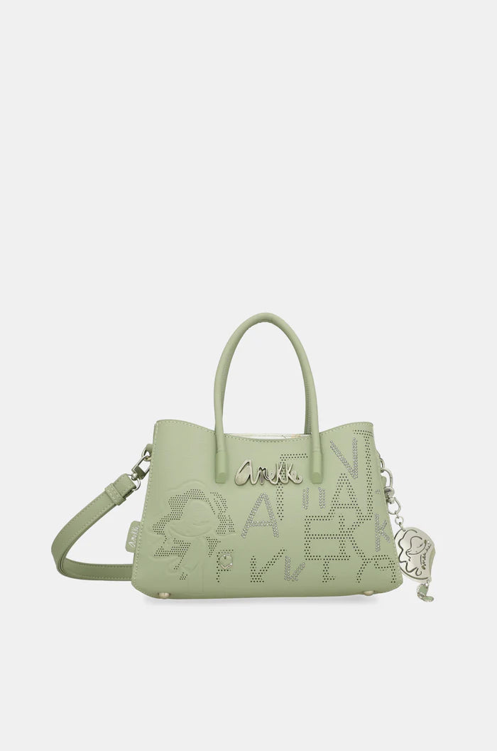 Borsa a mano Anekke elegante con dettagli traforati VERDE TU | Giò Fashion