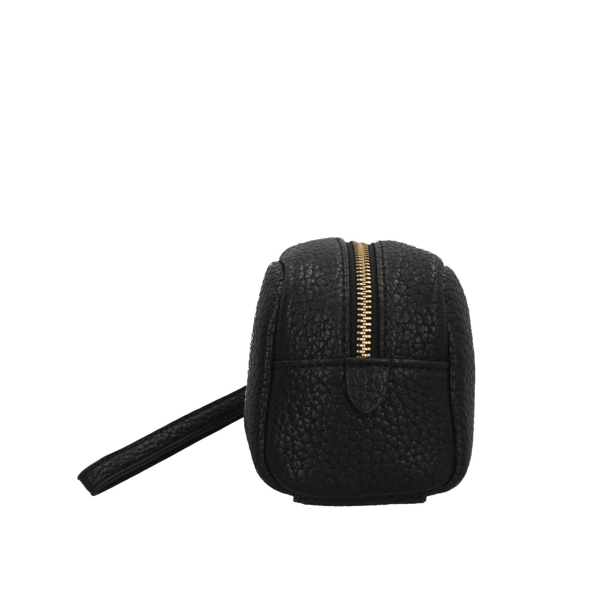 Valentino beauty case compatto con logo e zip