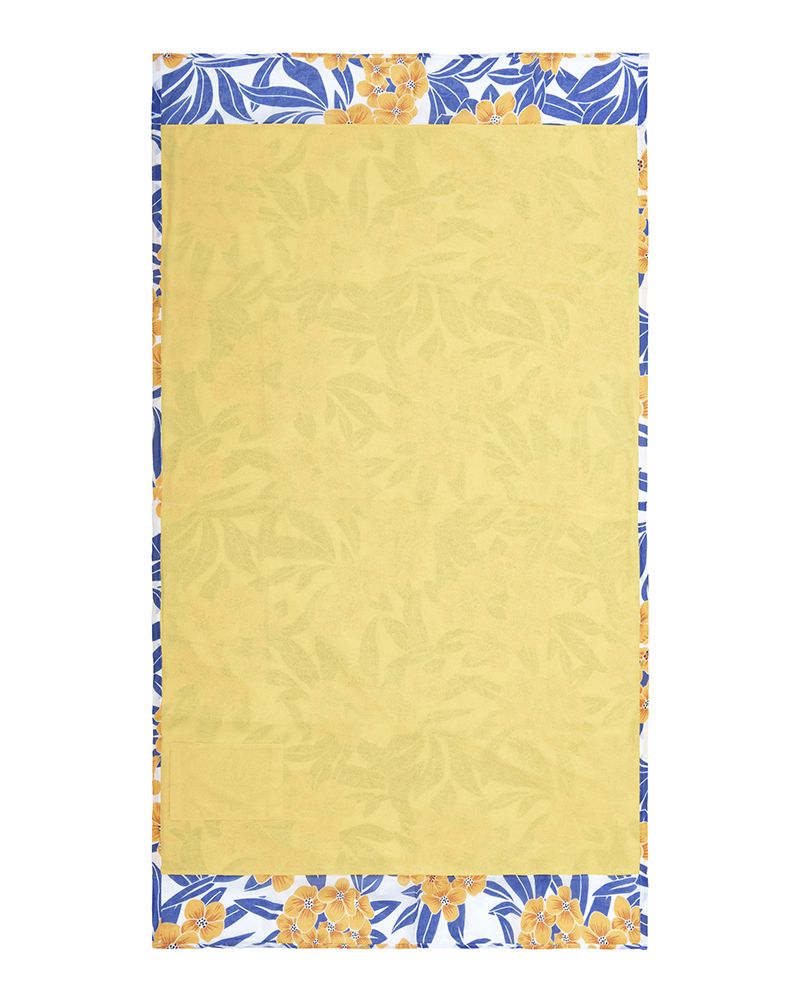 Ble Resort Collection Telo Mare Double Face Arancione e Blu e Bianco