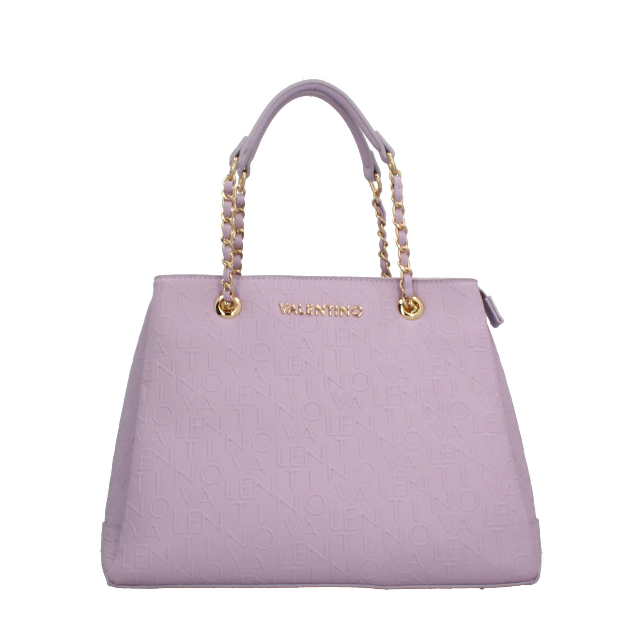 Borsa Valentino a mano con catena e logo in rilievo LILLA TU | Giò Fashion