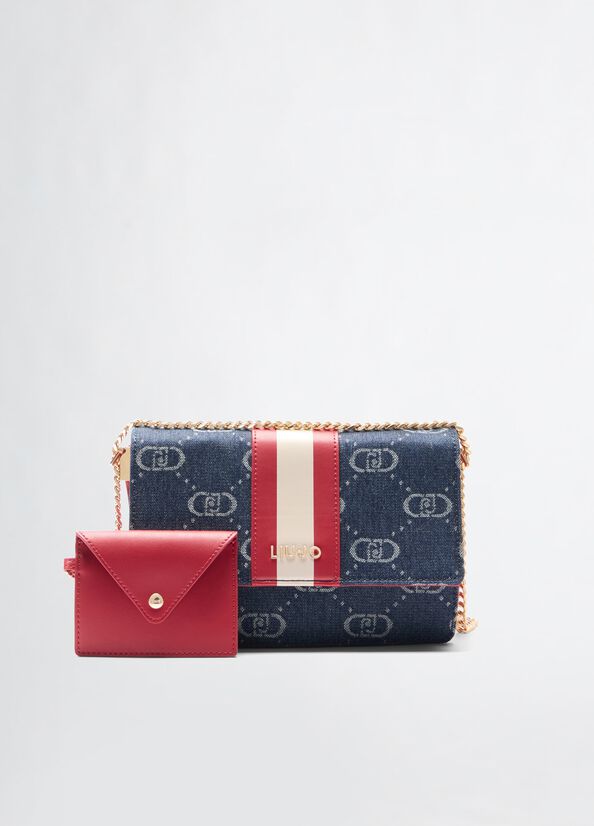 Liu Jo borsa a tracolla in denim con tracolla a catena BLU TU | Giò Fashion