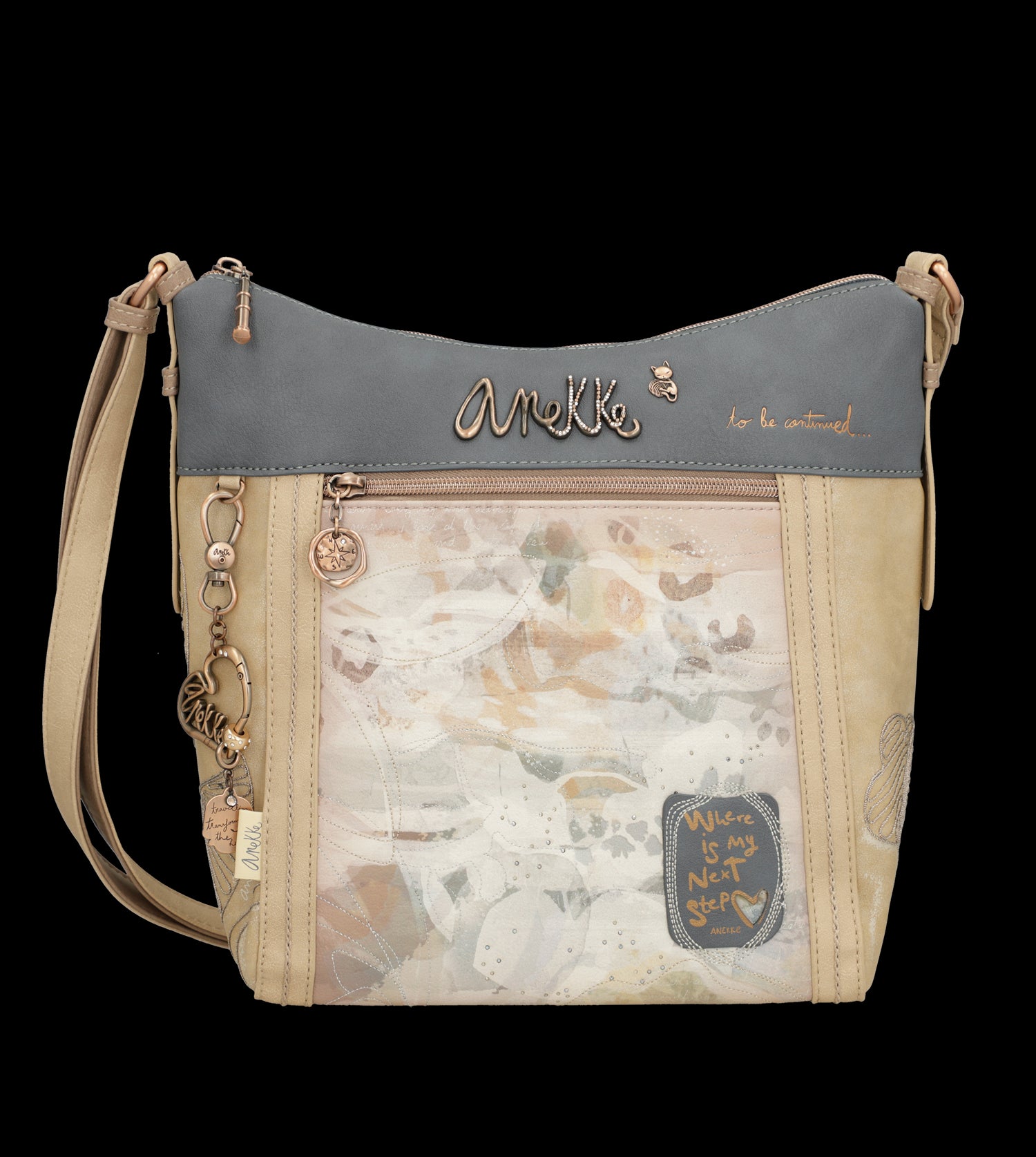 Borsa a tracolla Anekke elegante e capiente con tasca frontale