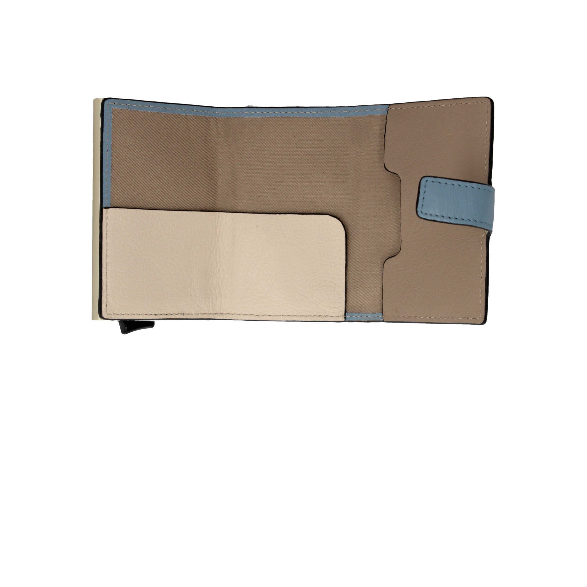 Porta carte di credito Piquadro in pelle con chiusura a bottone