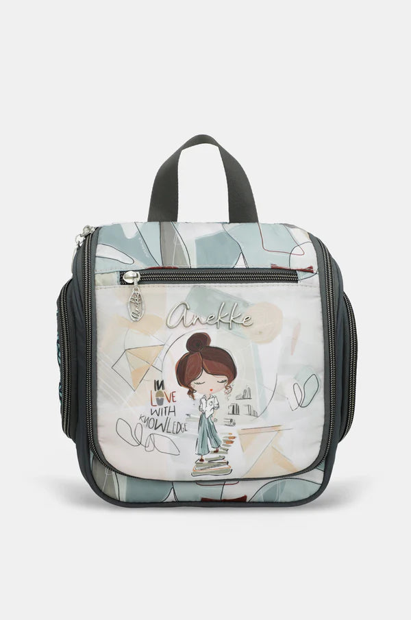 Beauty Case Anekke Donna da Viaggio con Manico e Scomparti Organizzati Azzurro TU | Giò Fashion