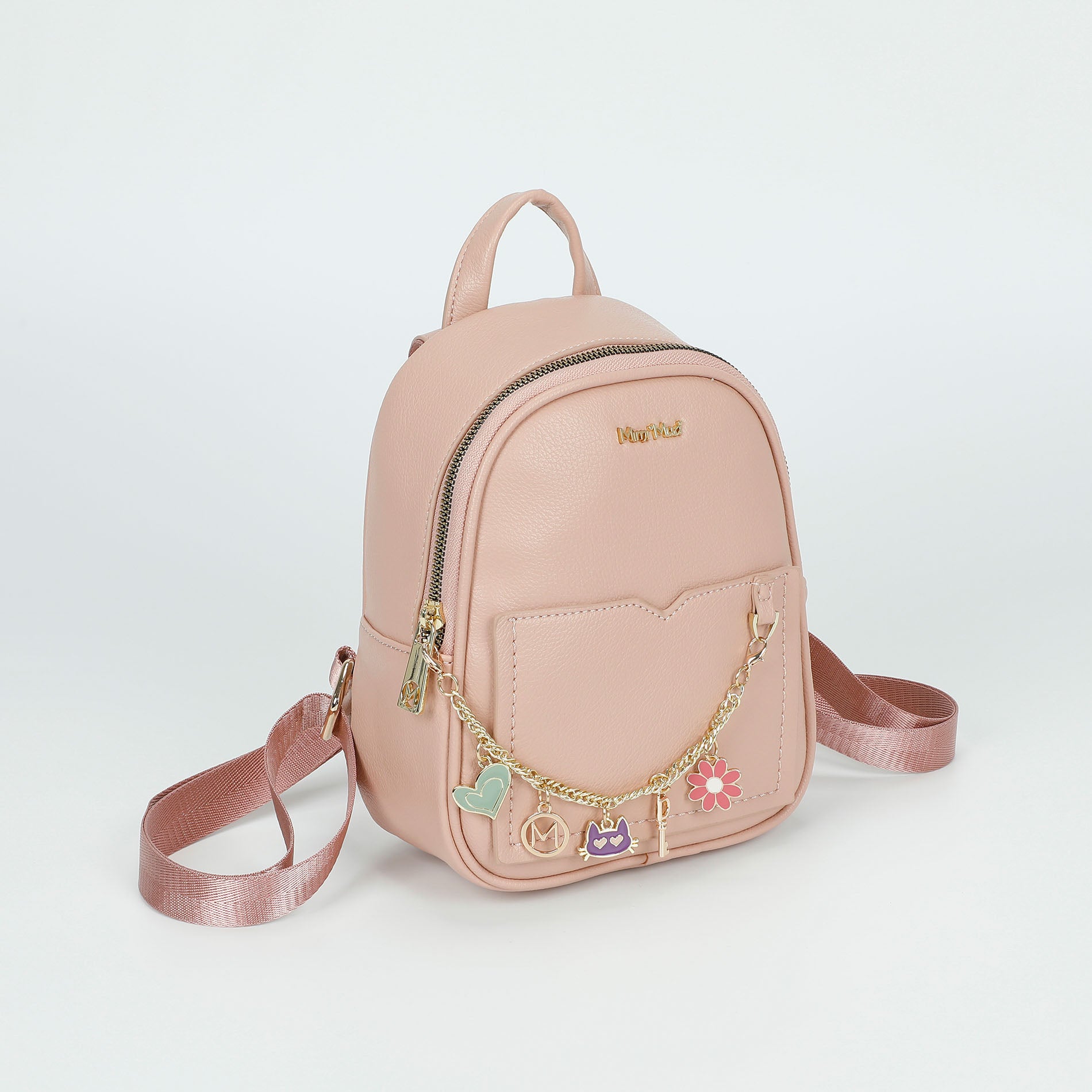 Mimi Mua zaino piccolo con catena decorativa