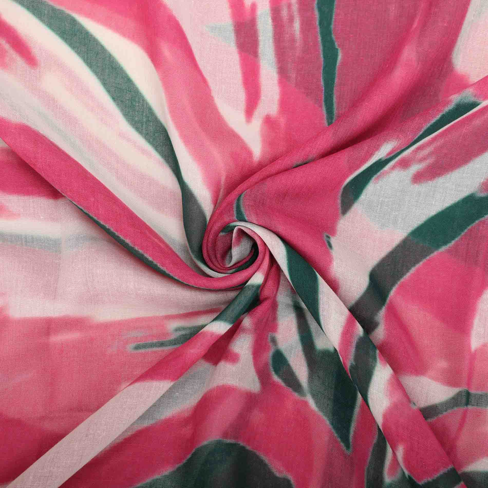 Foulard Mimi Mua con fantasia astratta floreale Rosa TU | Giò Fashion