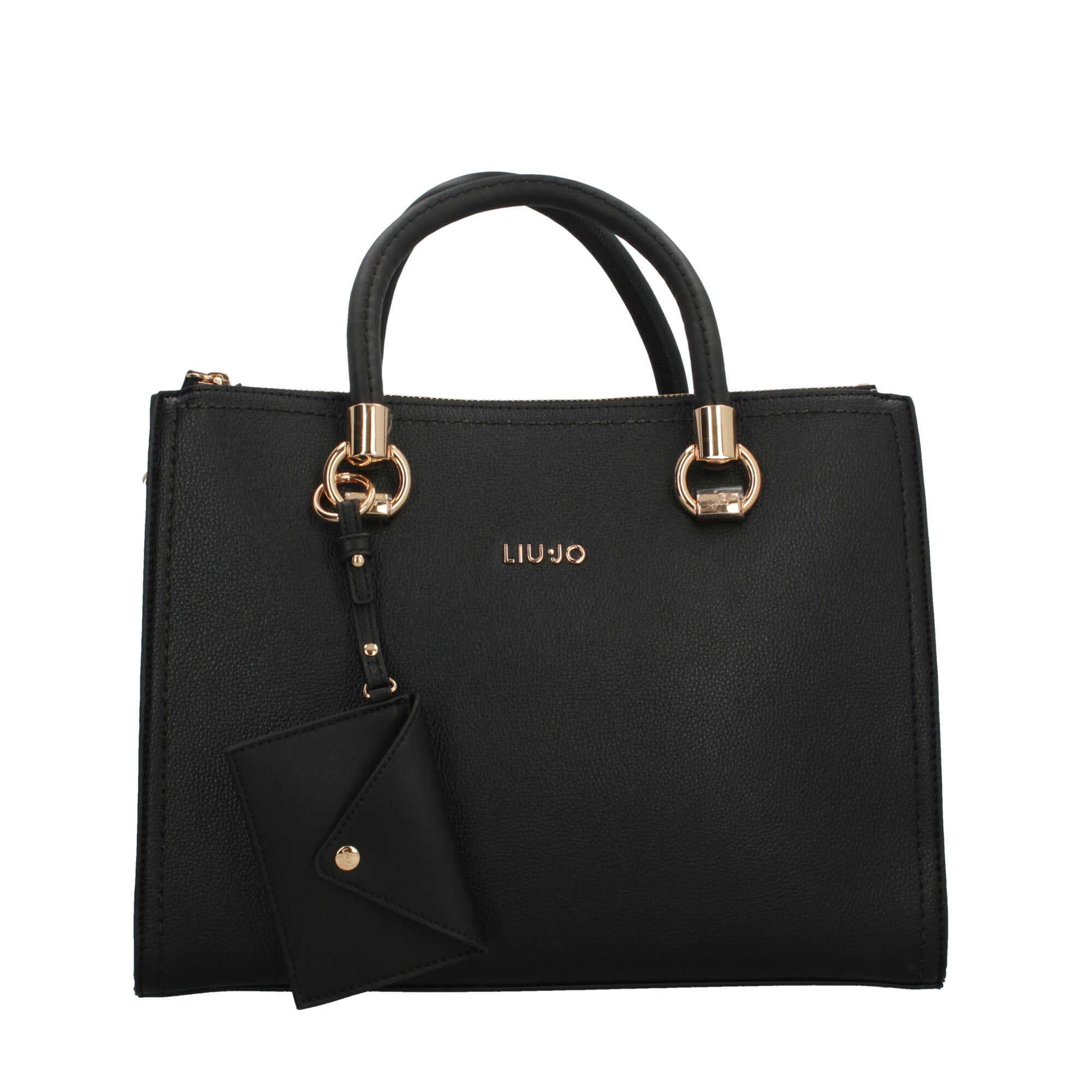 Borsa Donna Liu Jo con Doppio Manico e Pochette Coordinata Nero TU | Giò Fashion
