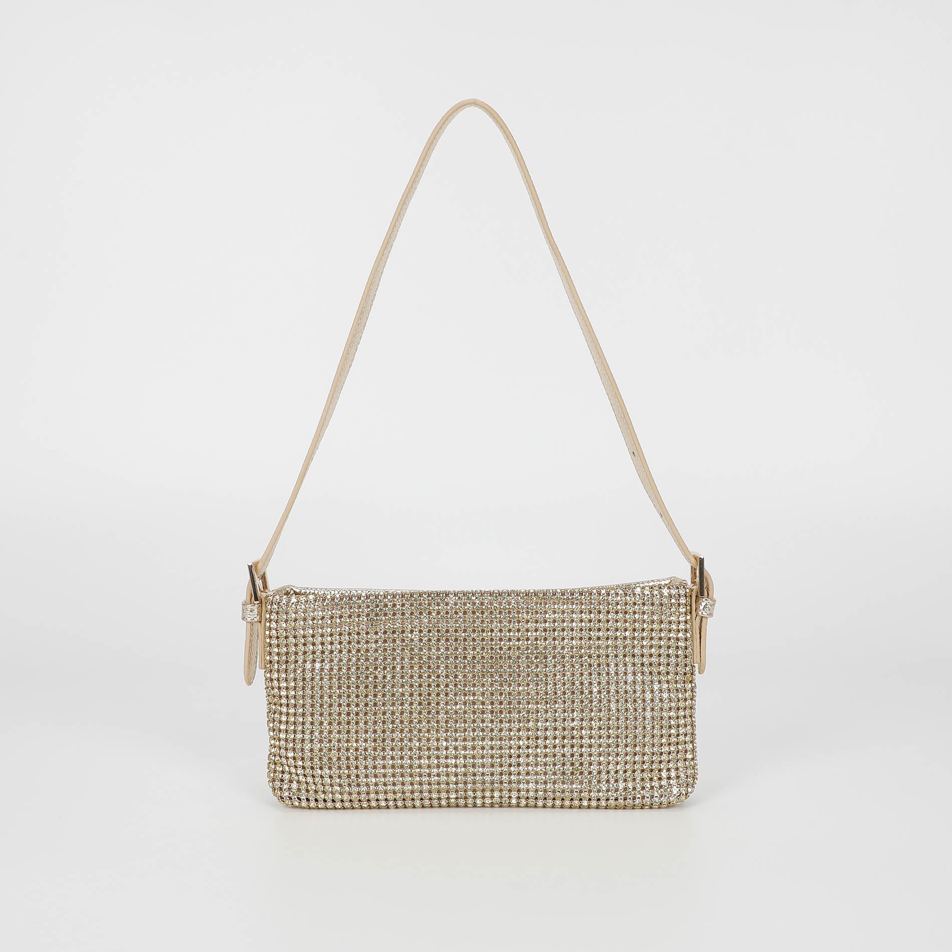 Mimi Mua borsa con strass e fibbie ai lati