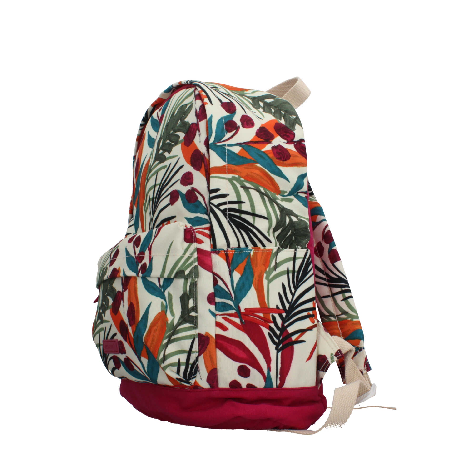 Zaino Kuve con stampa tropicale e fondo rinforzato