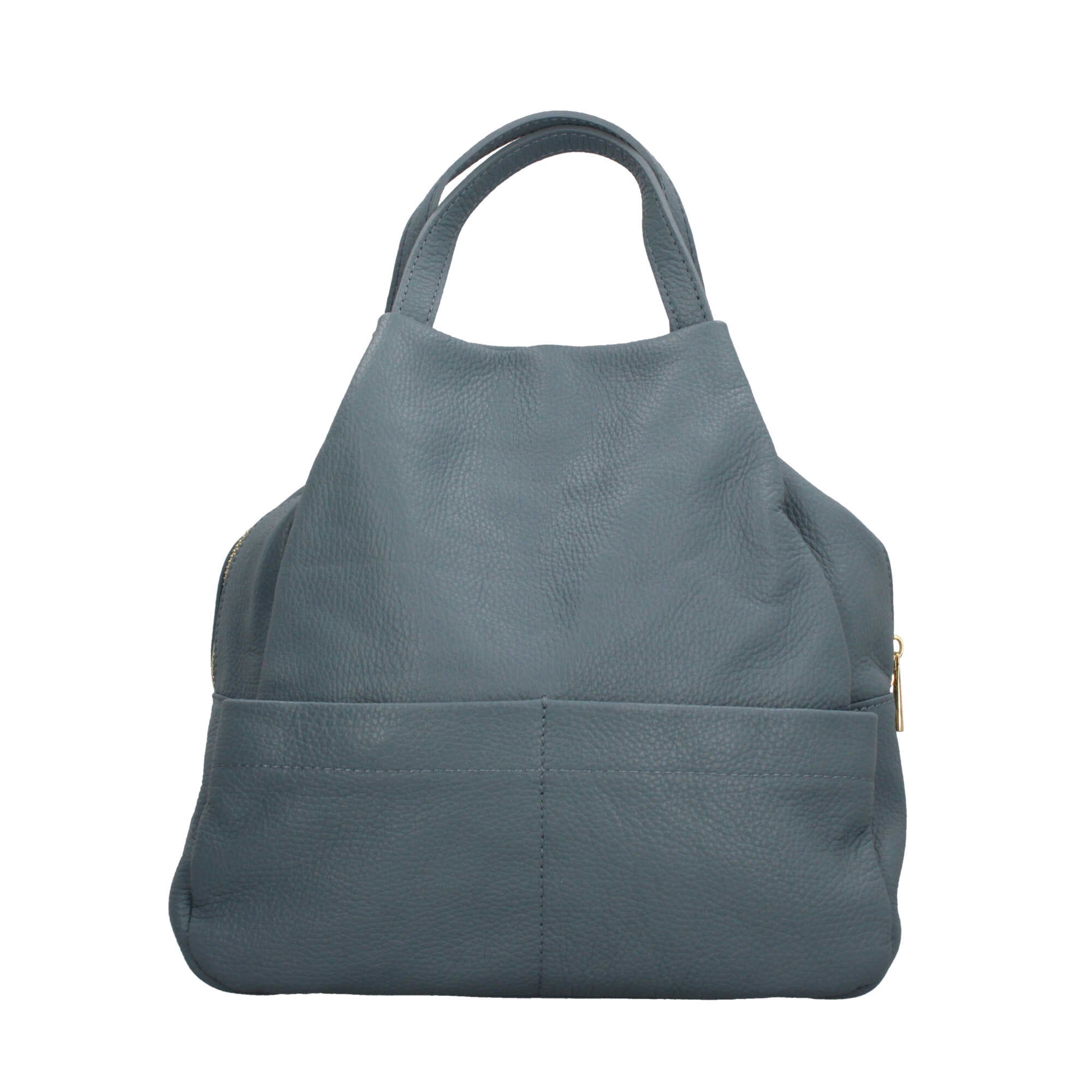 Zaino in pelle con chiusura zip Mde In Italy