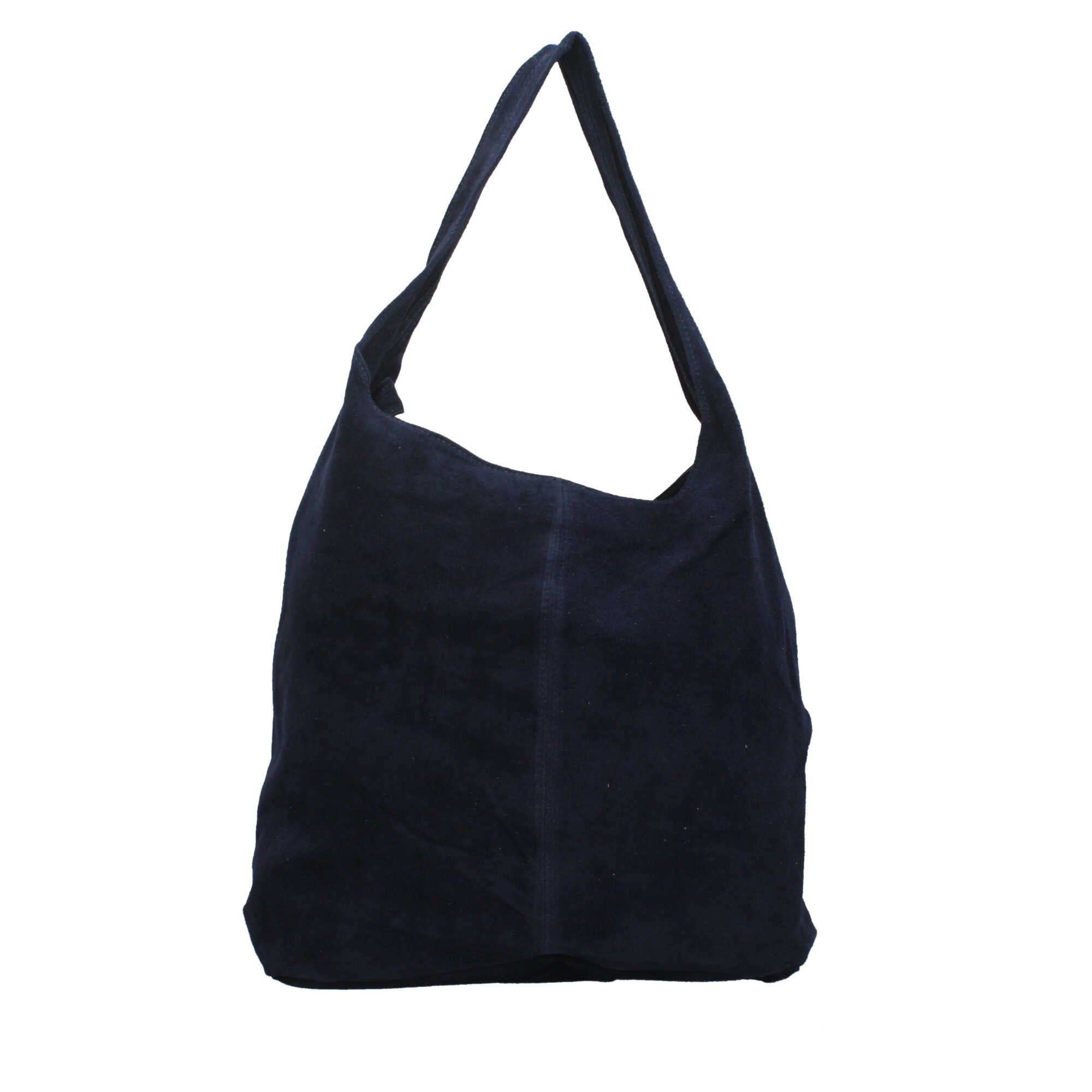 Borsa a spalla in camoscio Made in Italy dal design contemporaneo