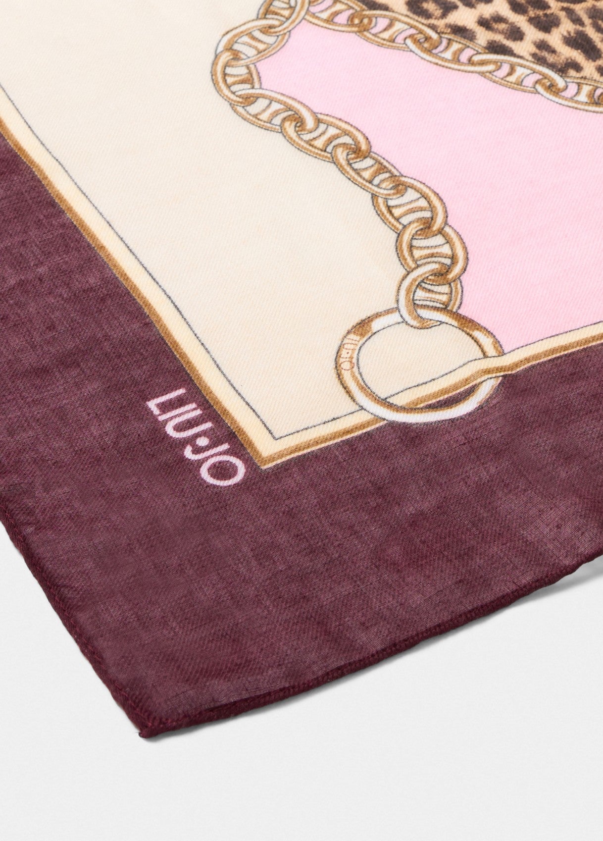 Liu Jo foulard in seta con stampa animalier BORDEAUX TU | Giò Fashion