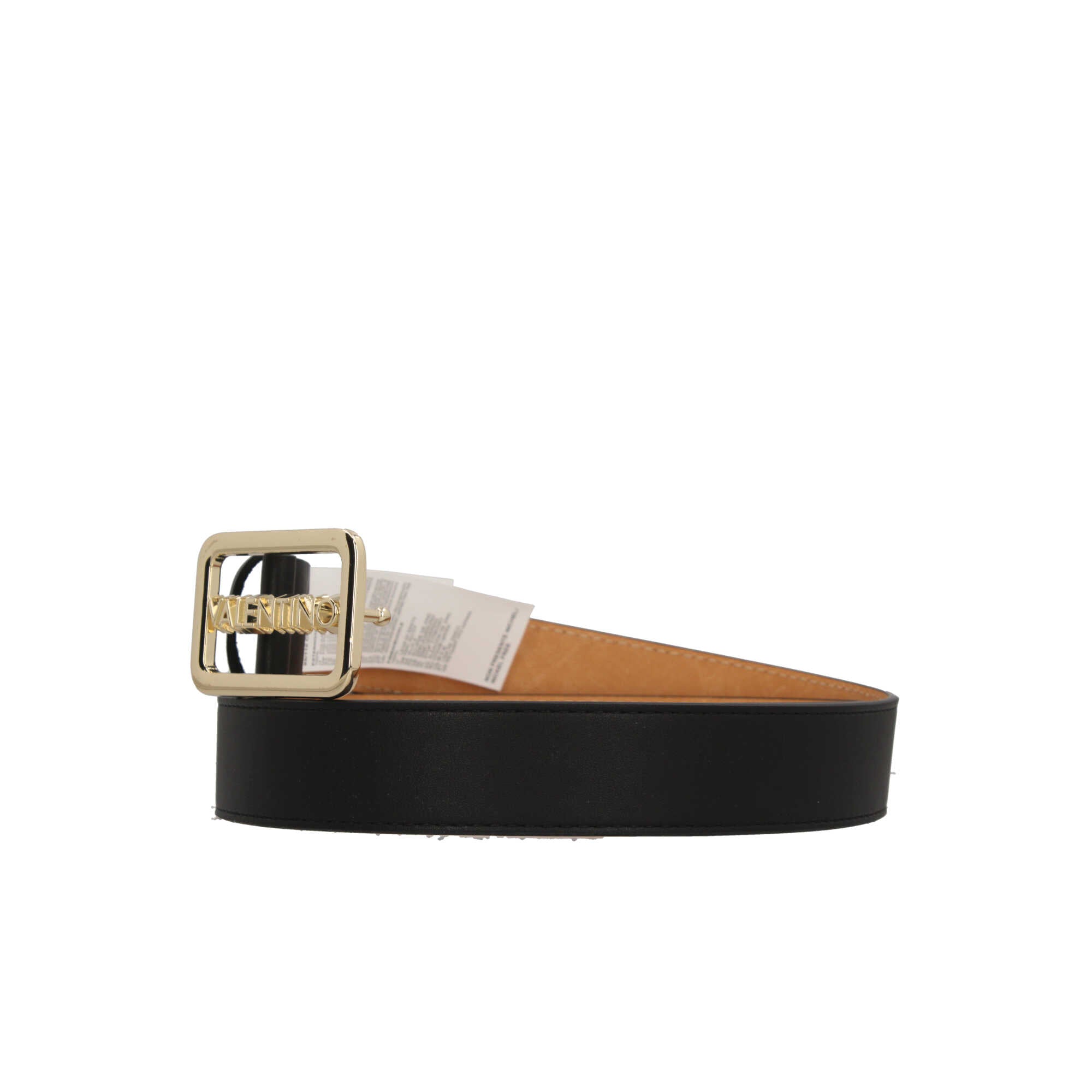 Cintura Valentino Around – Design Elegante con Fibbia Logo Nero S | Giò Fashion