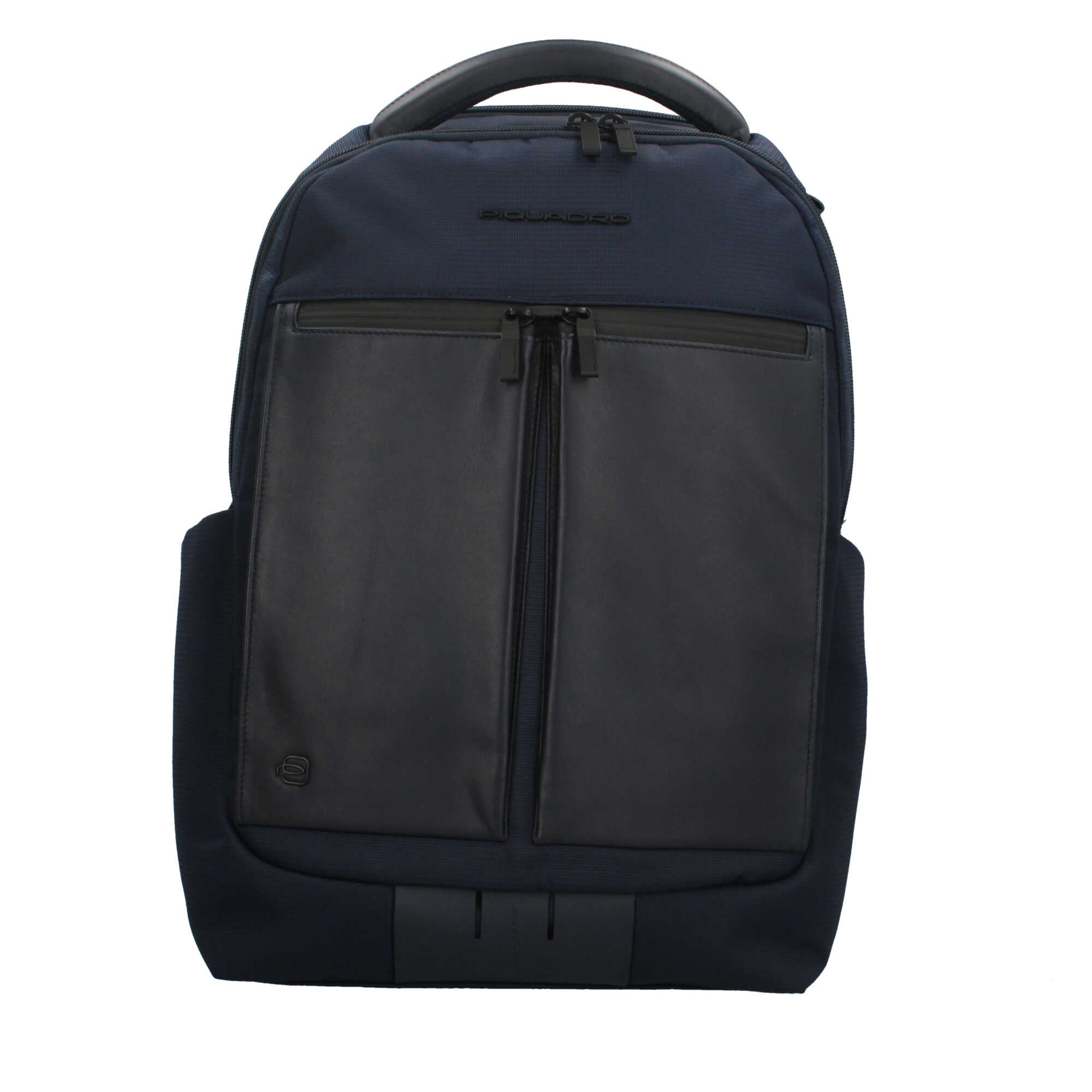 Piquadro zaino per laptop 15,6" in tessuto riciclato con protezione RFID e tasche smart