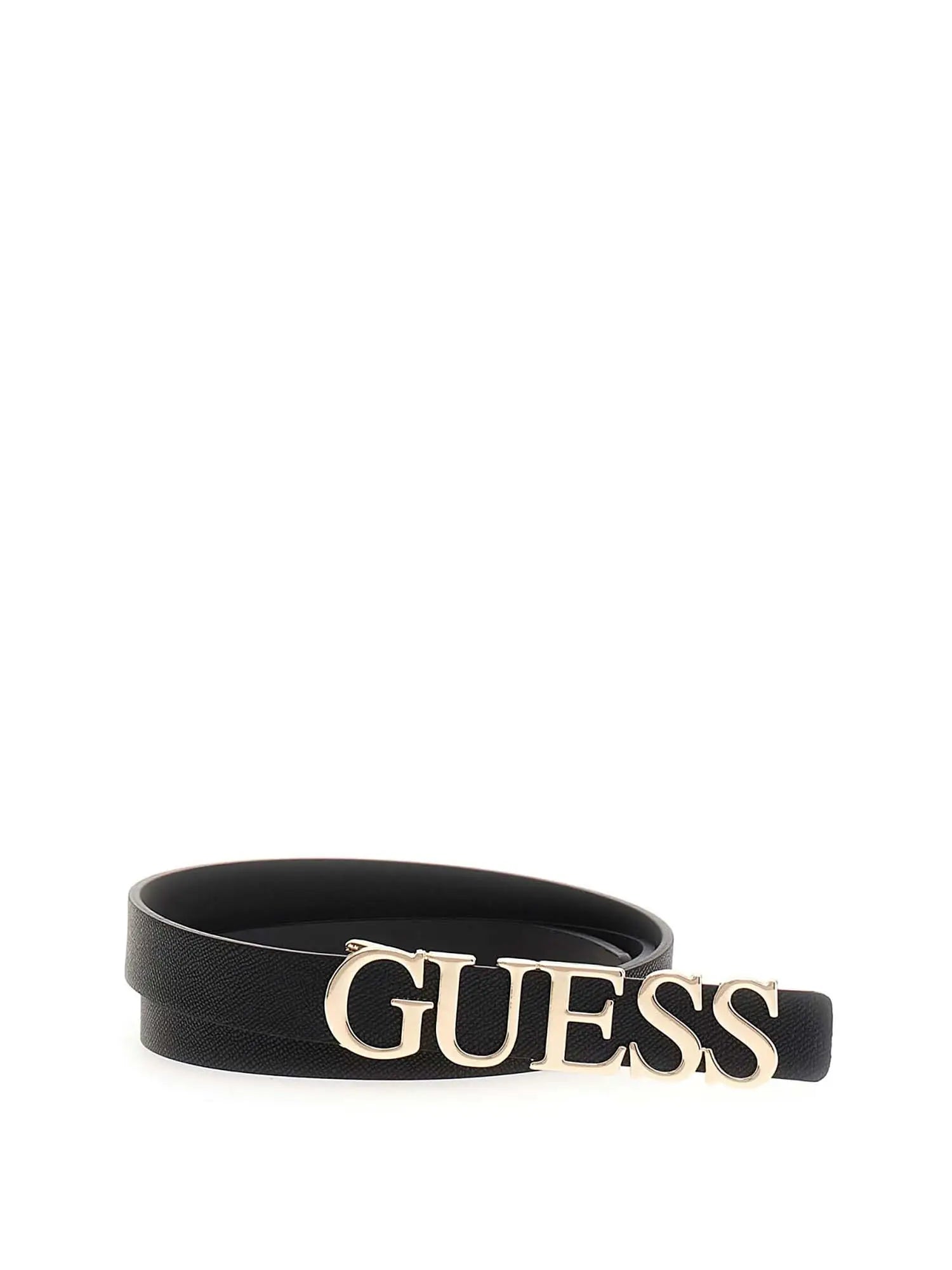 Cintura Guess in pelle sintetica con logo grande NERO L | Giò Fashion