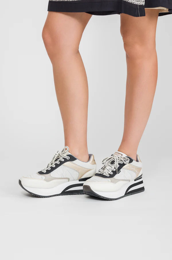 Sneakers donna Anekke con lacci decorativi e suola platform Bianco 40 | Giò Fashion