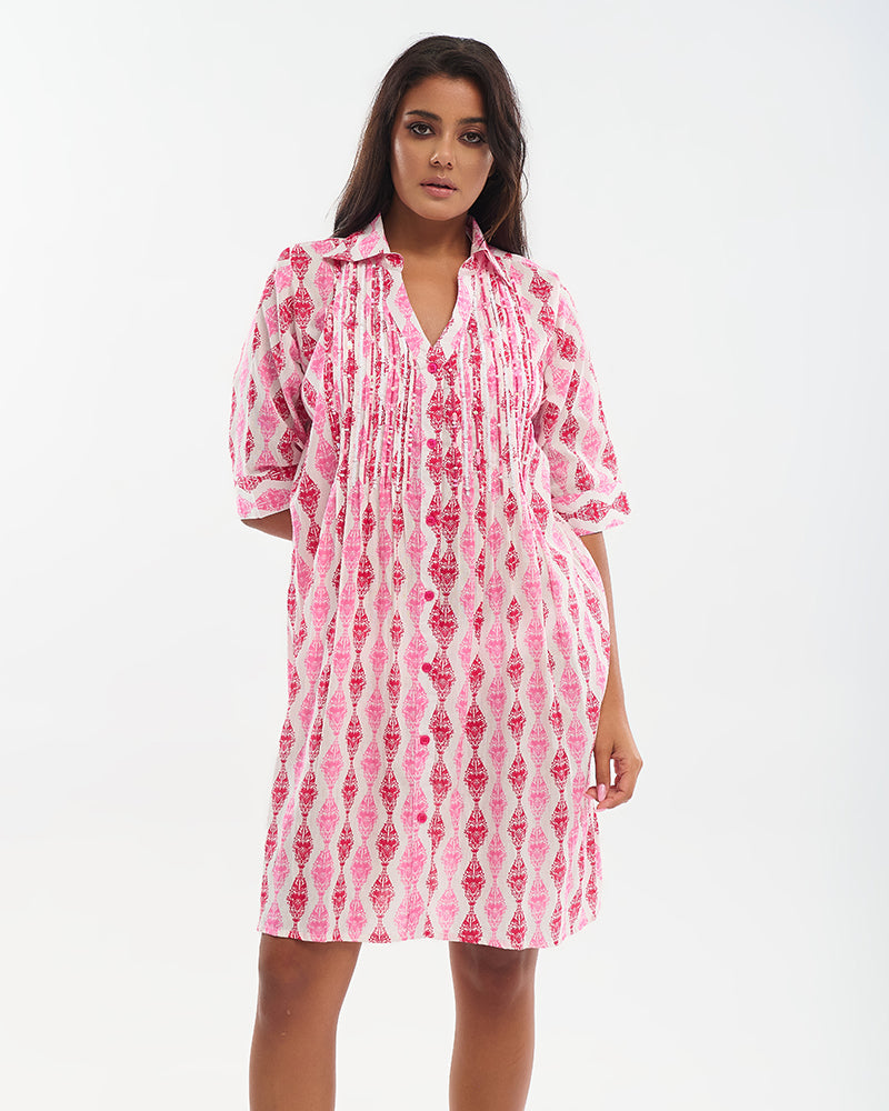 Ble Resort Collection Kaftan-Camicia con Ricamo e Perline