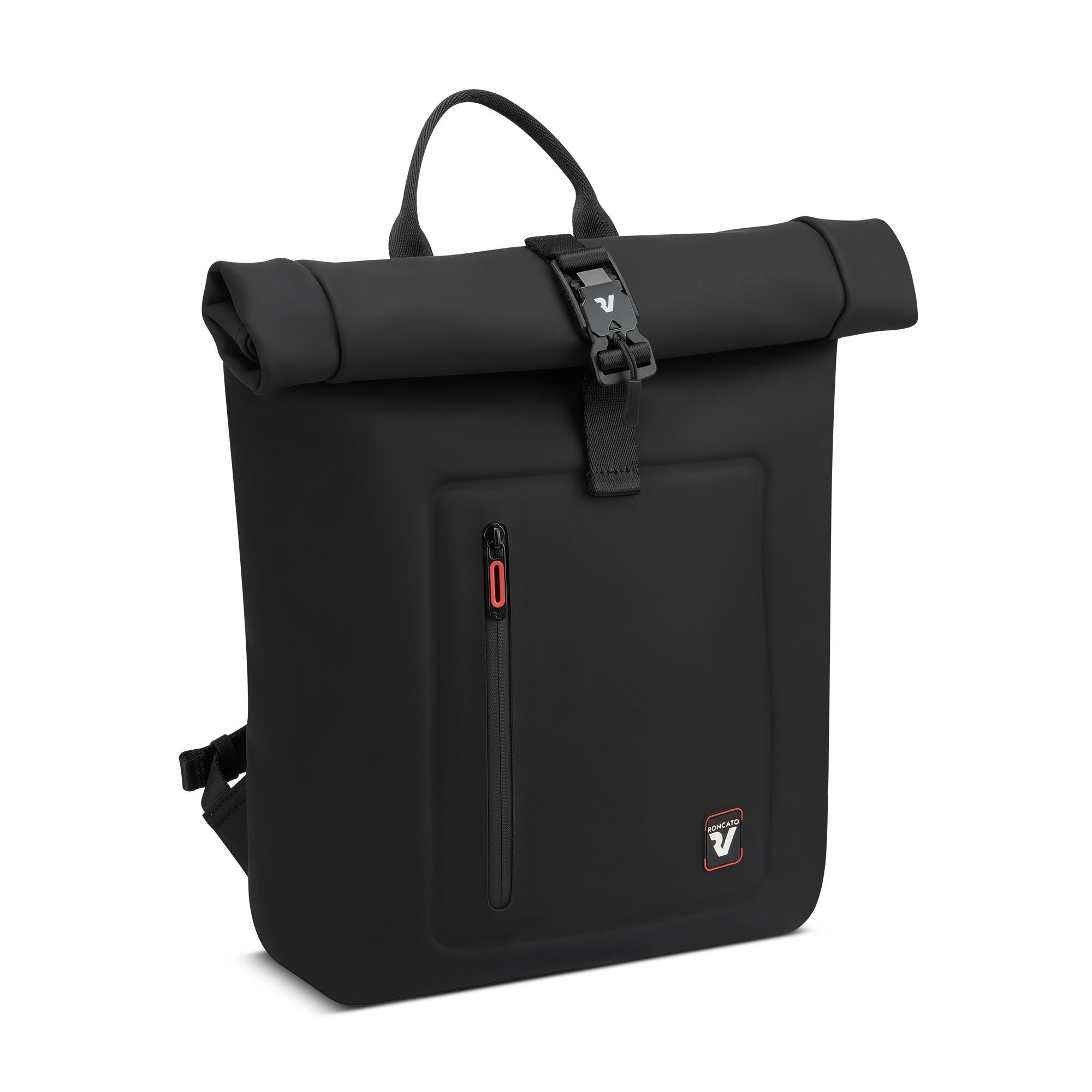 Zaino Roncato impermeabile con chiusura roll-top NERO TU | Giò Fashion