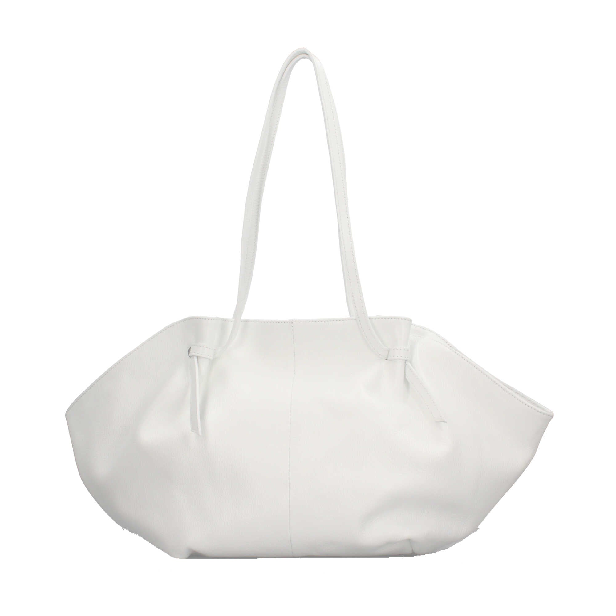 Borsa Made in Italy morbida in vera pelle con doppio manico