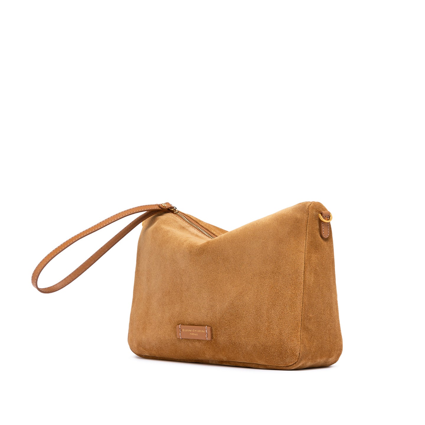 Gianni Chiarini Nora Pouch borsa in pelle scamosciata con tracolla removibile