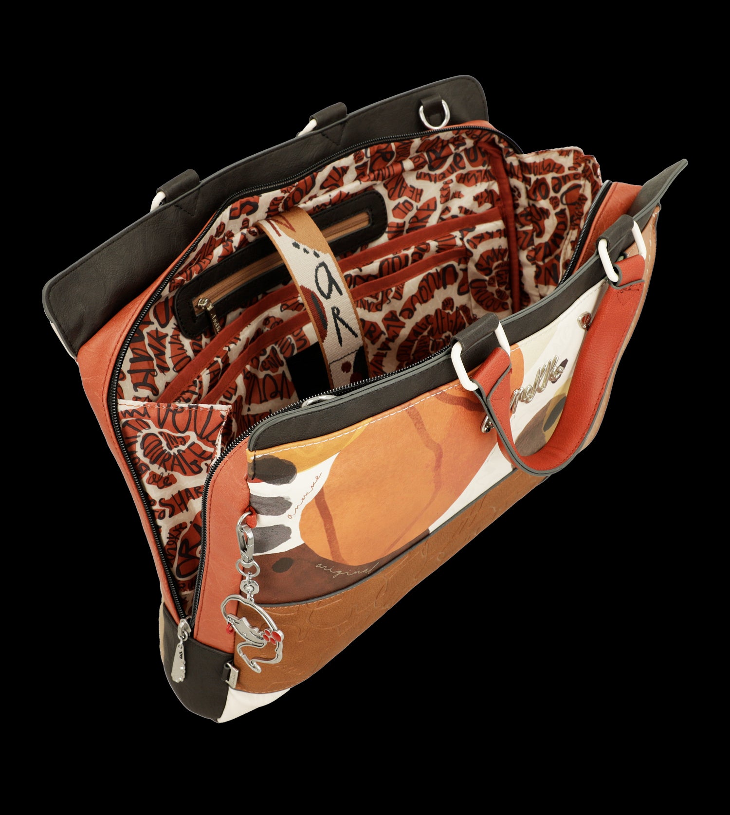 Cartella porta PC Anekke con design artistico e tracolla regolabile