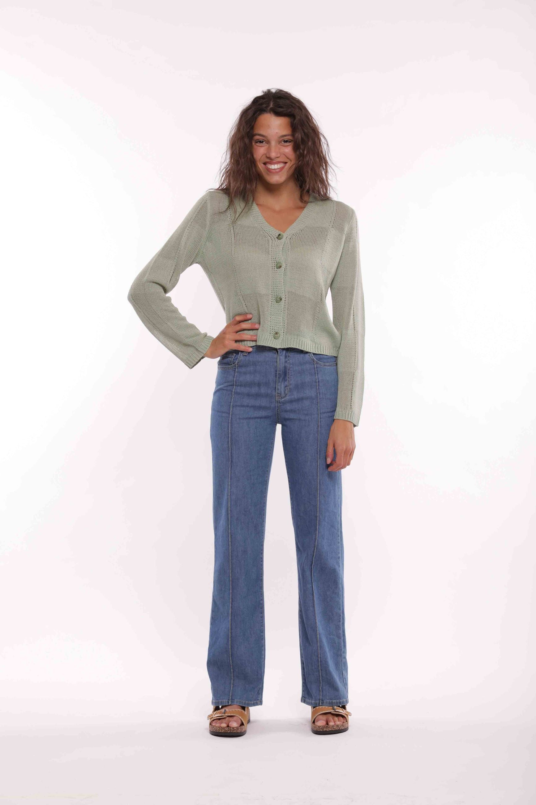 Cardigan Geometrico in Maglia Leggera Mimi Mua