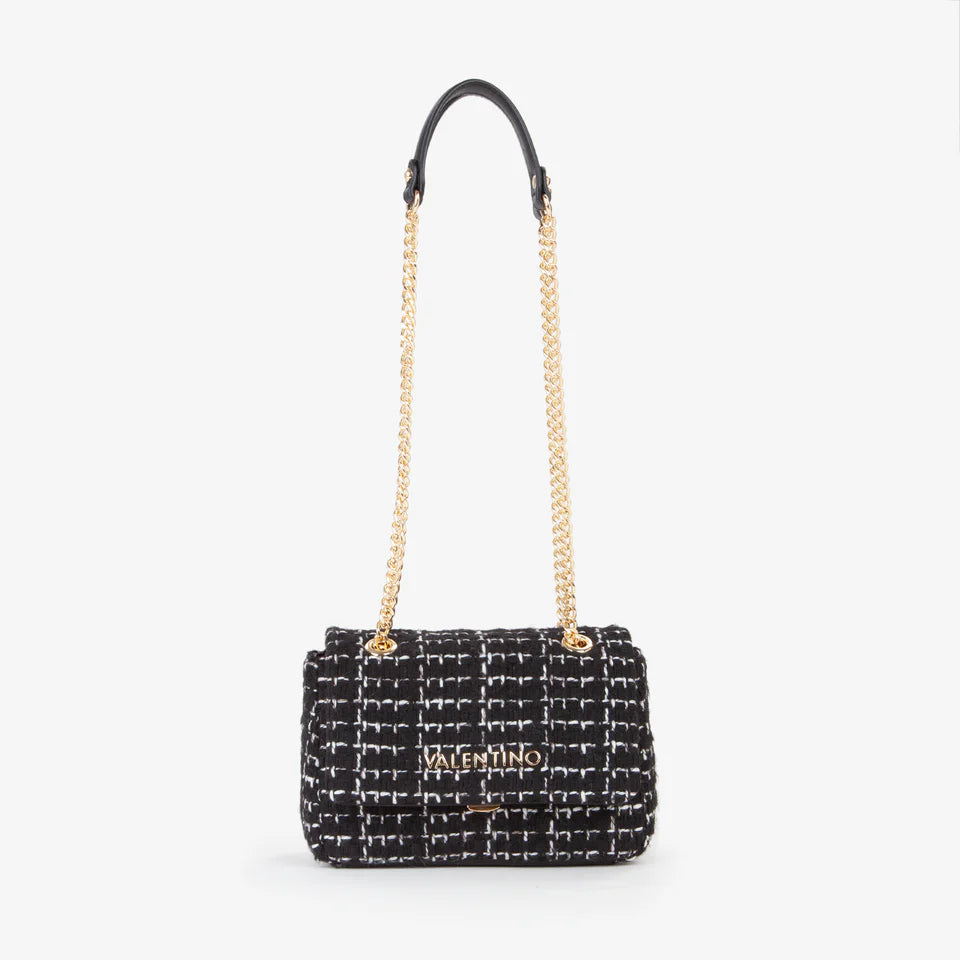 Borsa a tracolla Mario Valentino con catena e patta strutturata